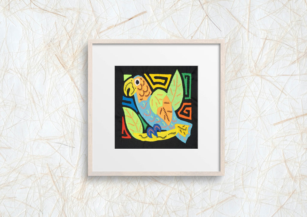 Multicolor Blue And Orange Bird Molita