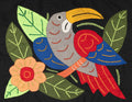 Multi-Color Bird Red And Gray Molita