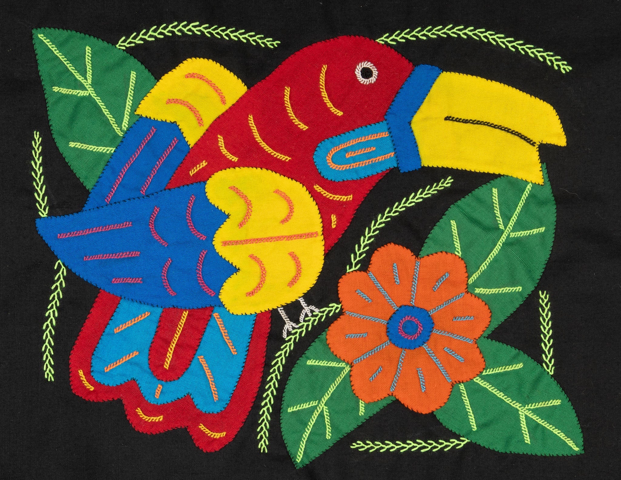 Multi-Color Toucan Bird Red And Blue Molita