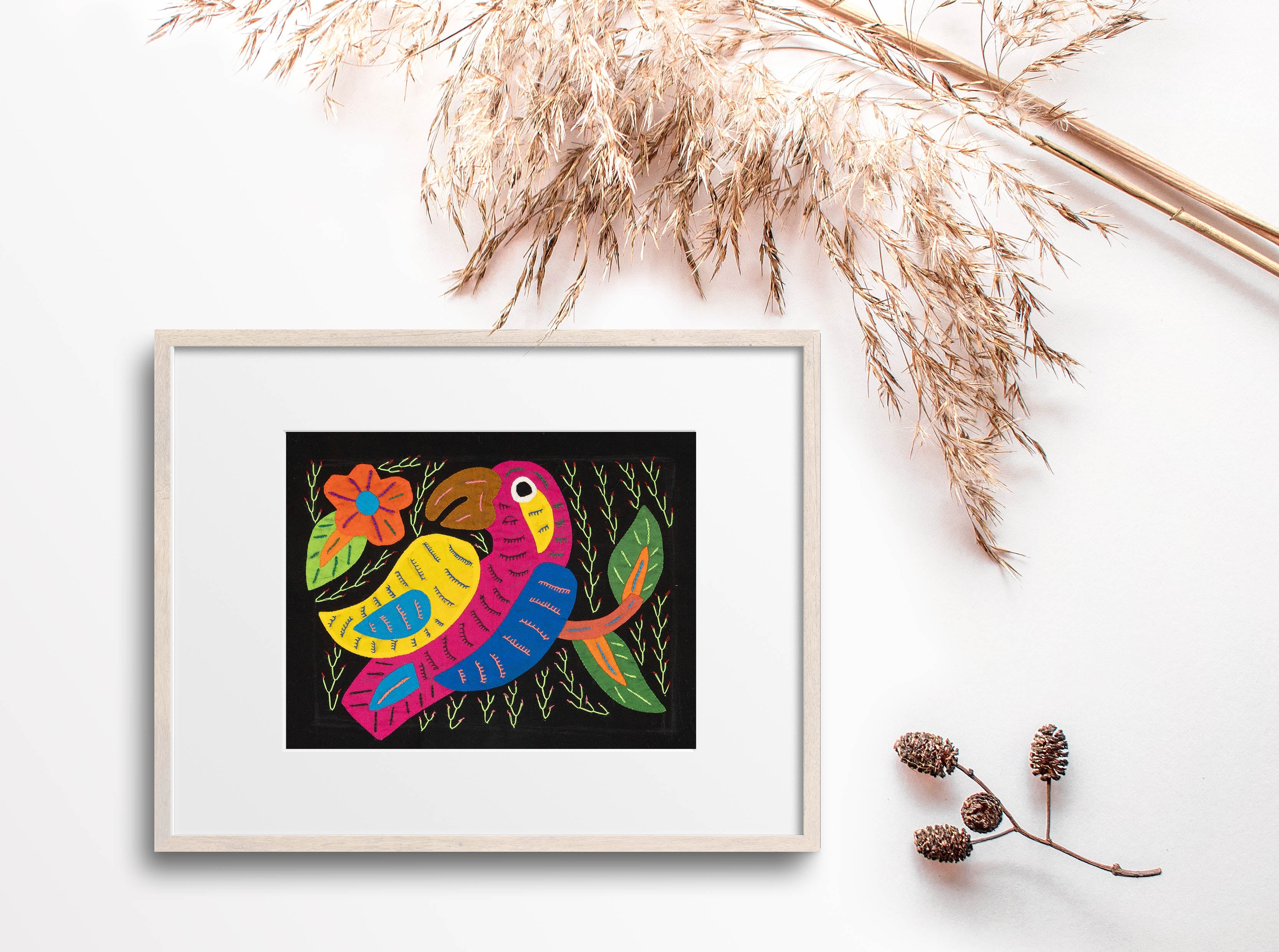 Multi-Color Parrot Bird Blue And Red Molita