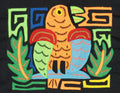 Multicolor Orange Red And Green Bird Molita