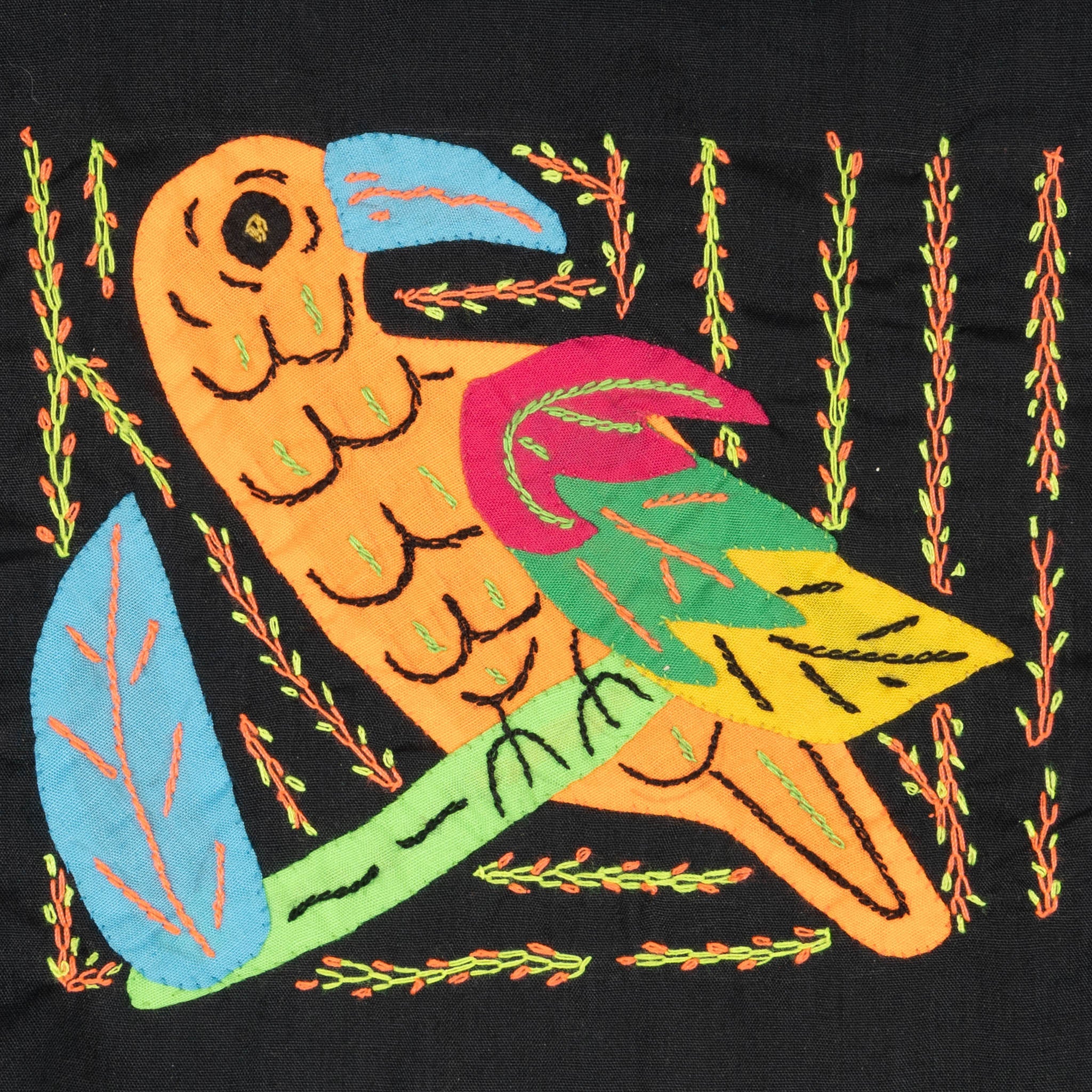 Multicolor Orange Red And Blue Bird Molita