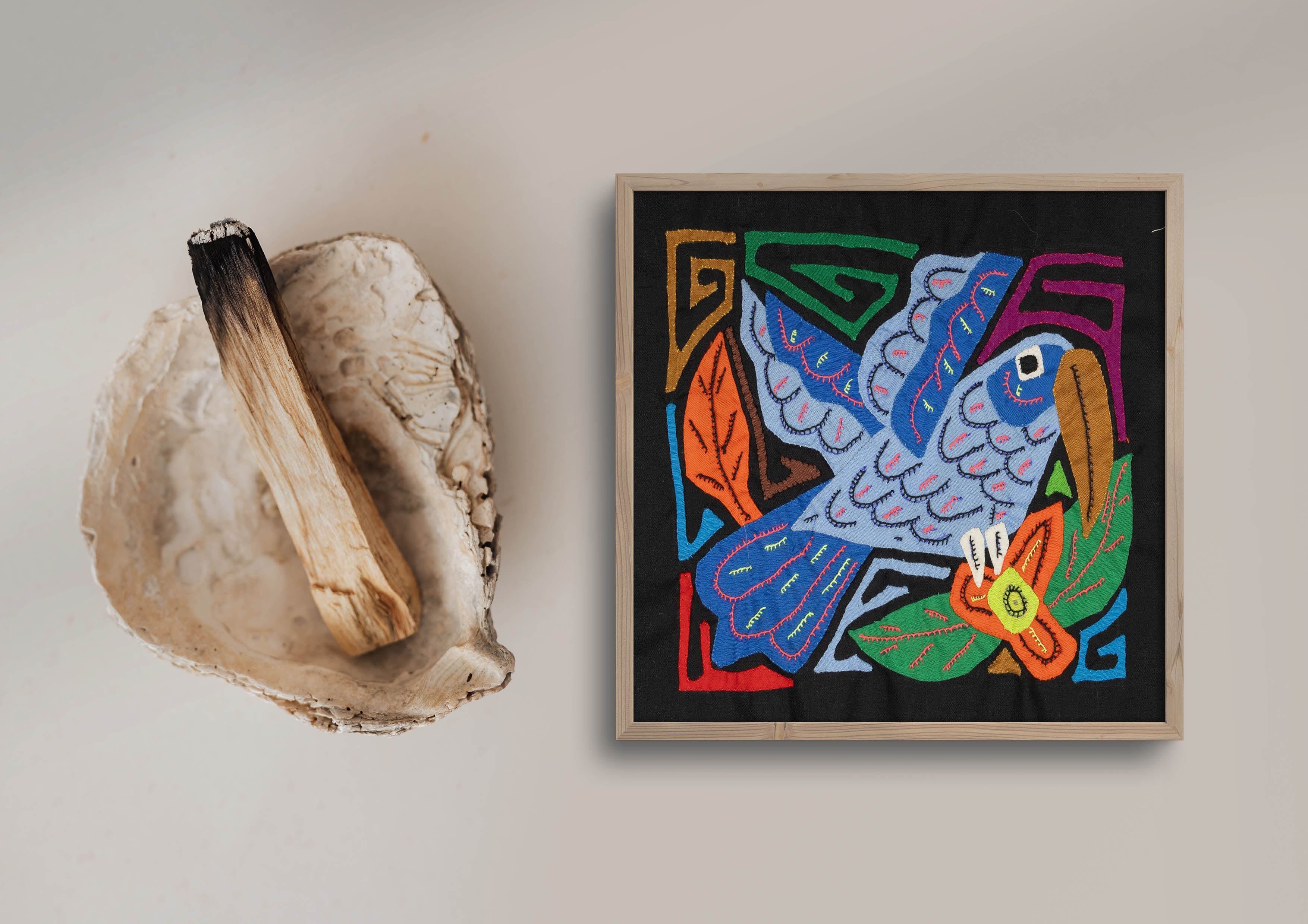 Multi-Color Bird Blue Molita