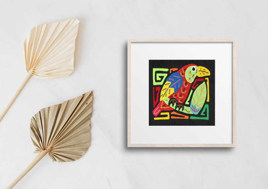 Multicolor Red And Blue Bird Molita