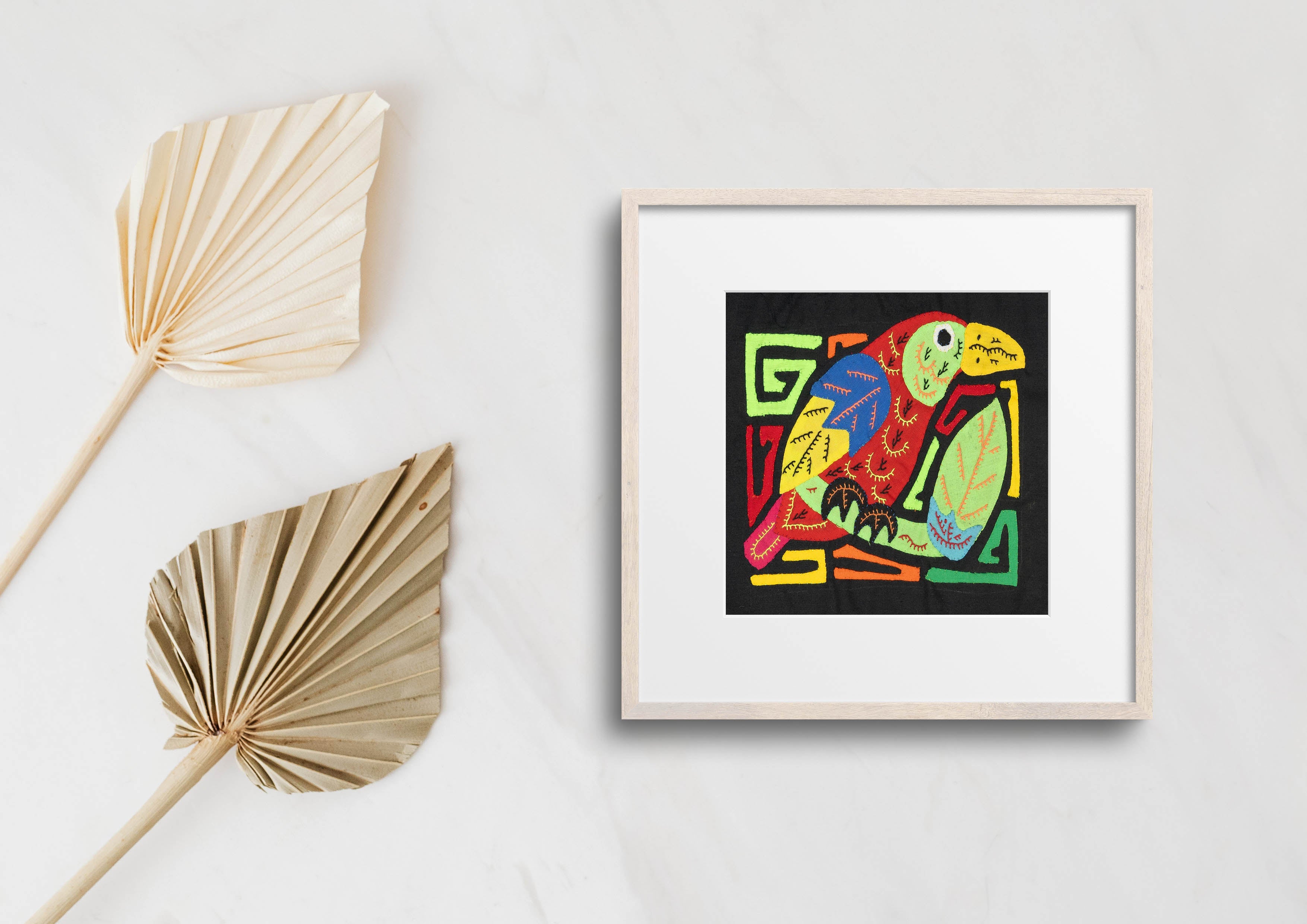Multicolor Red And Blue Bird Molita