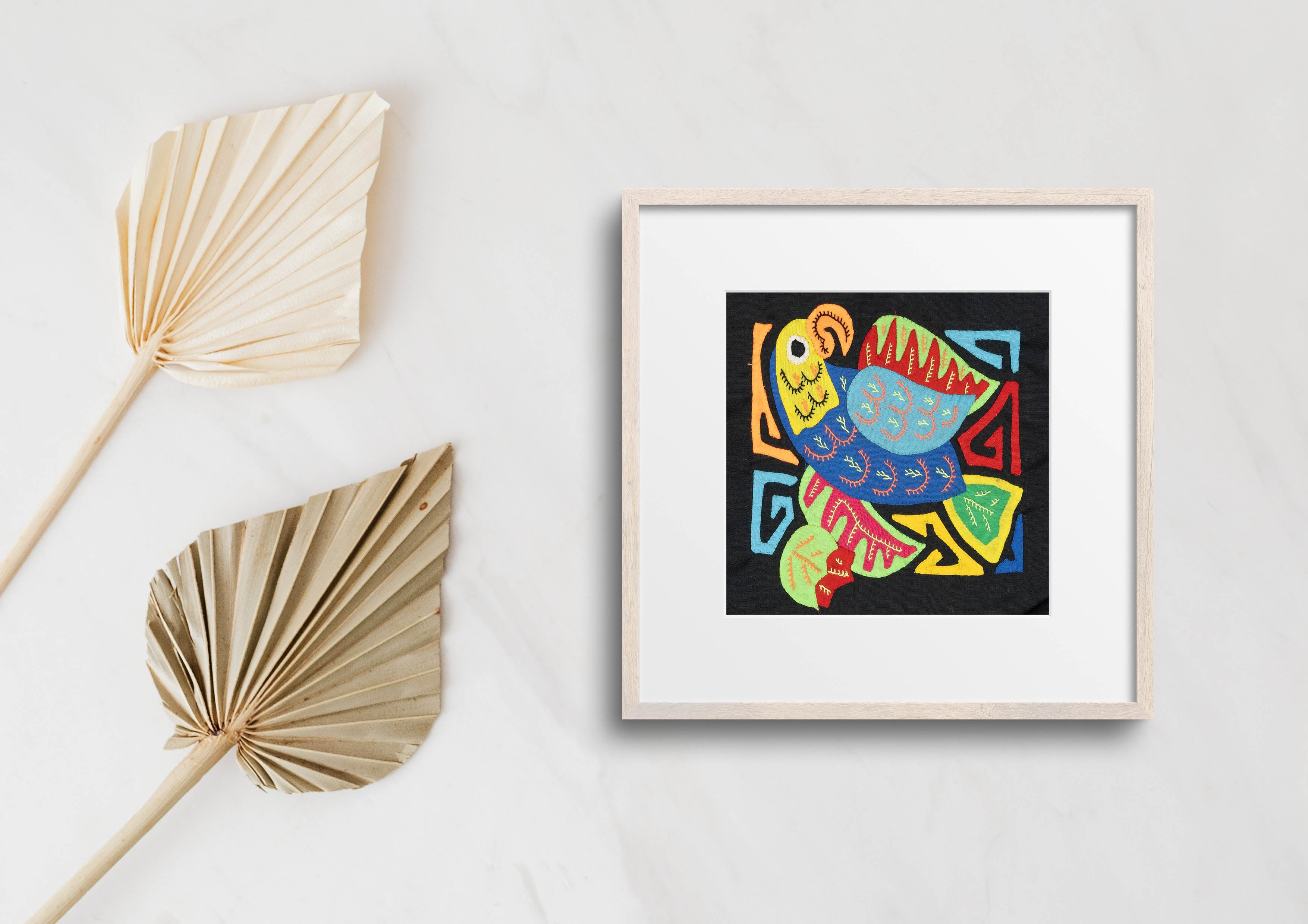 Multicolor Blue And Red Bird Molita