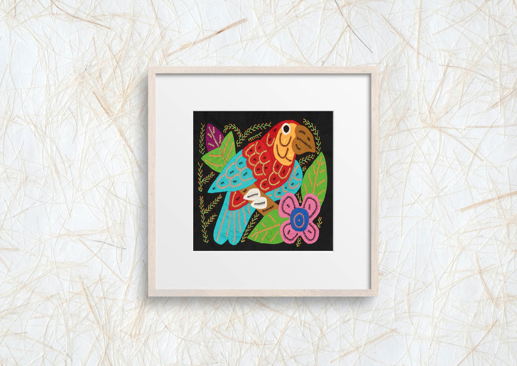 Multi-Color Parrot Bird Red And Blue Molita