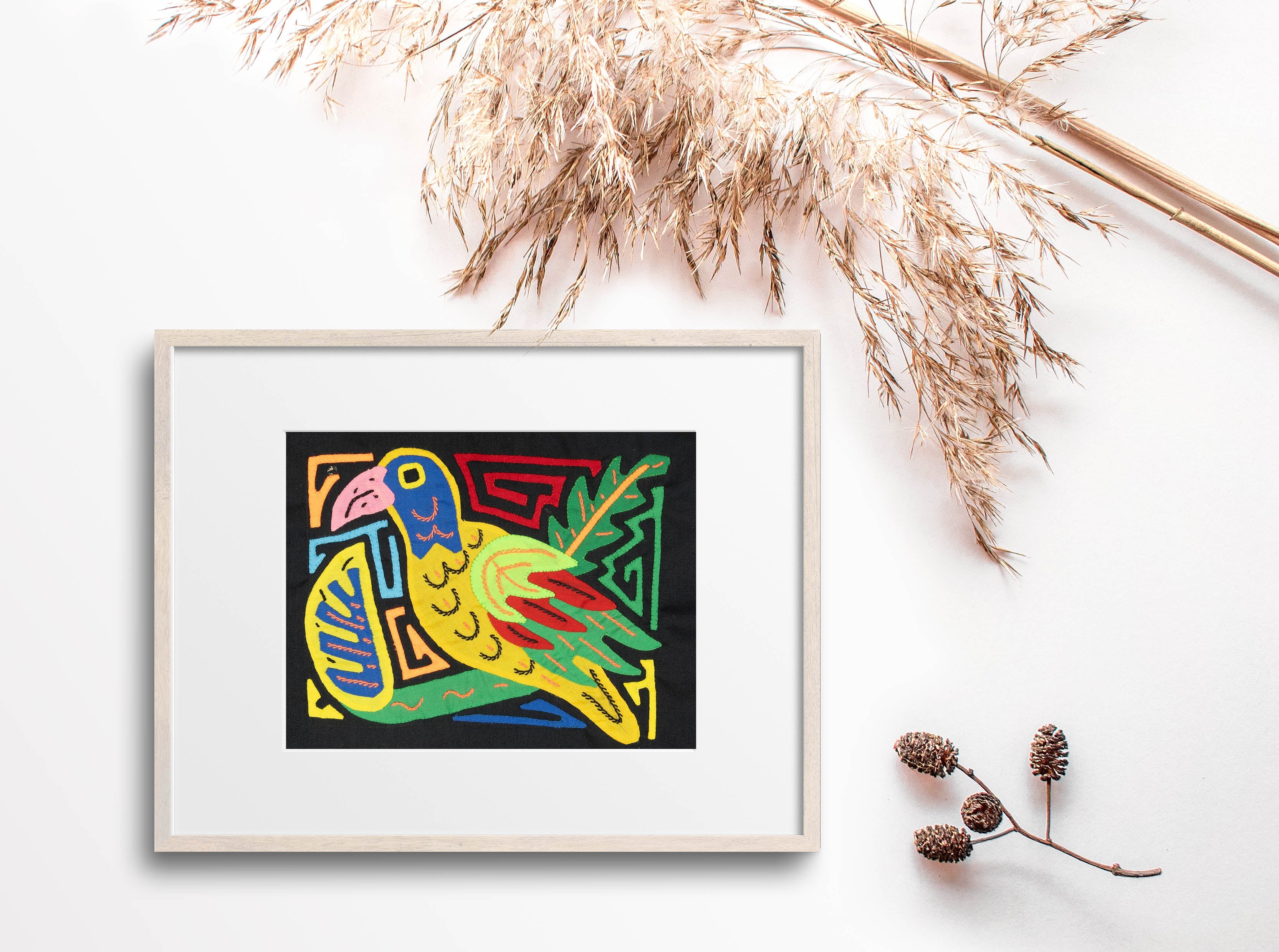 Multicolor Yellow Green And Blue Bird Molita
