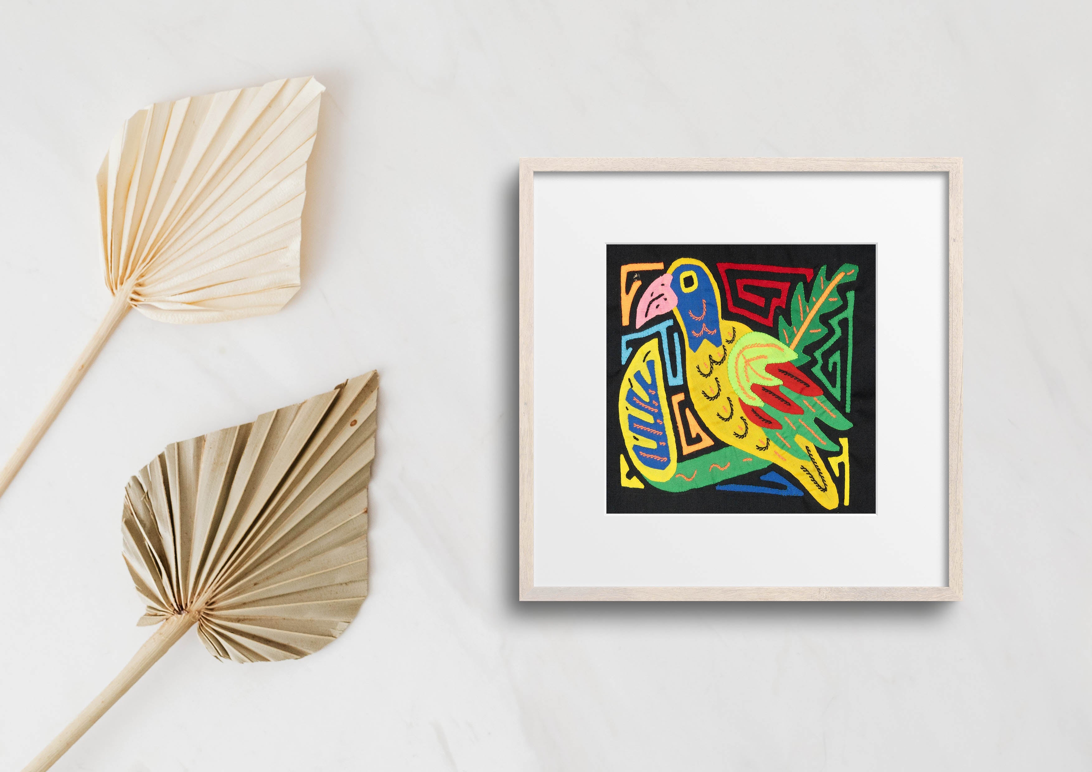 Multicolor Yellow Green And Blue Bird Molita