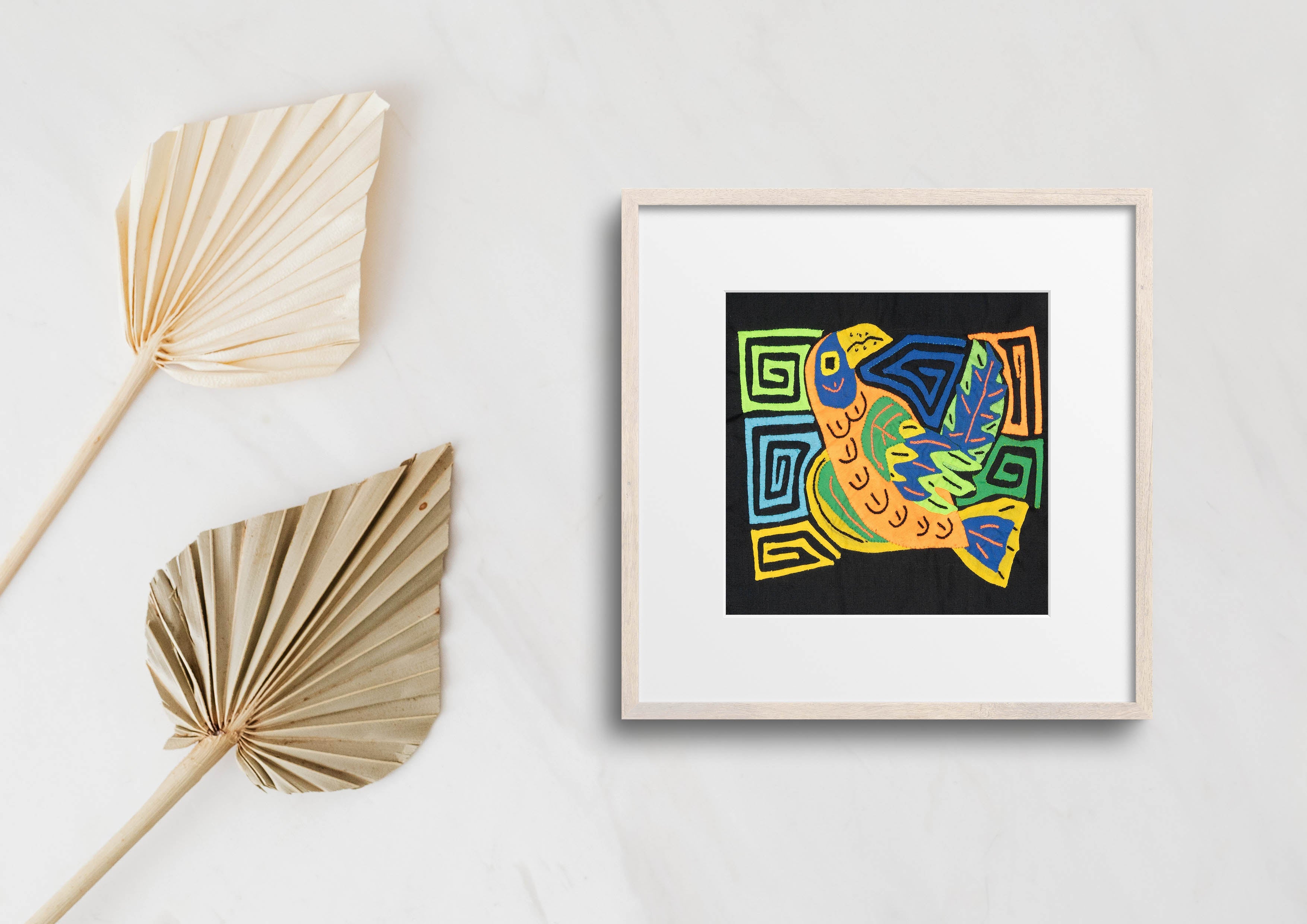 Multicolor Orange And Green Bird Molita