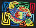 Multicolor Blue Red And Yellow Bird Molita