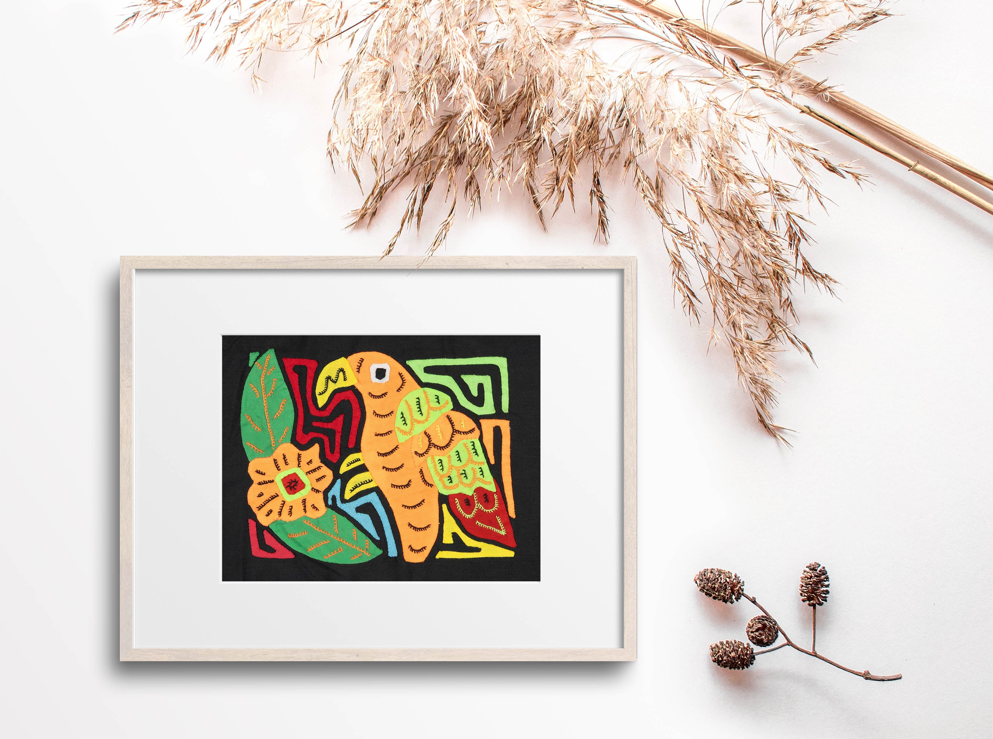 Multicolor Orange Green And Red Bird Molita