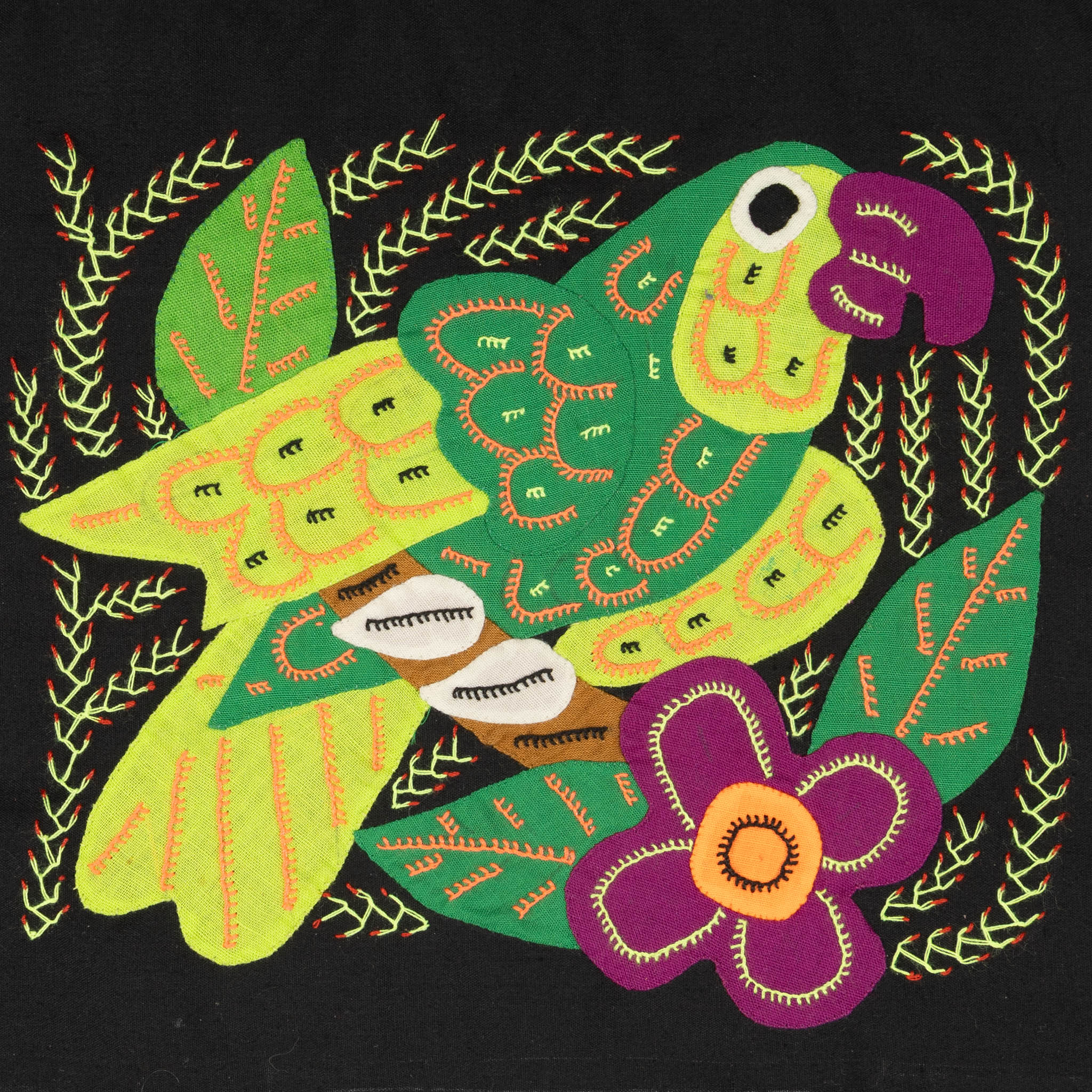 Multi-Color Parrot Bird Green And Purple Molita