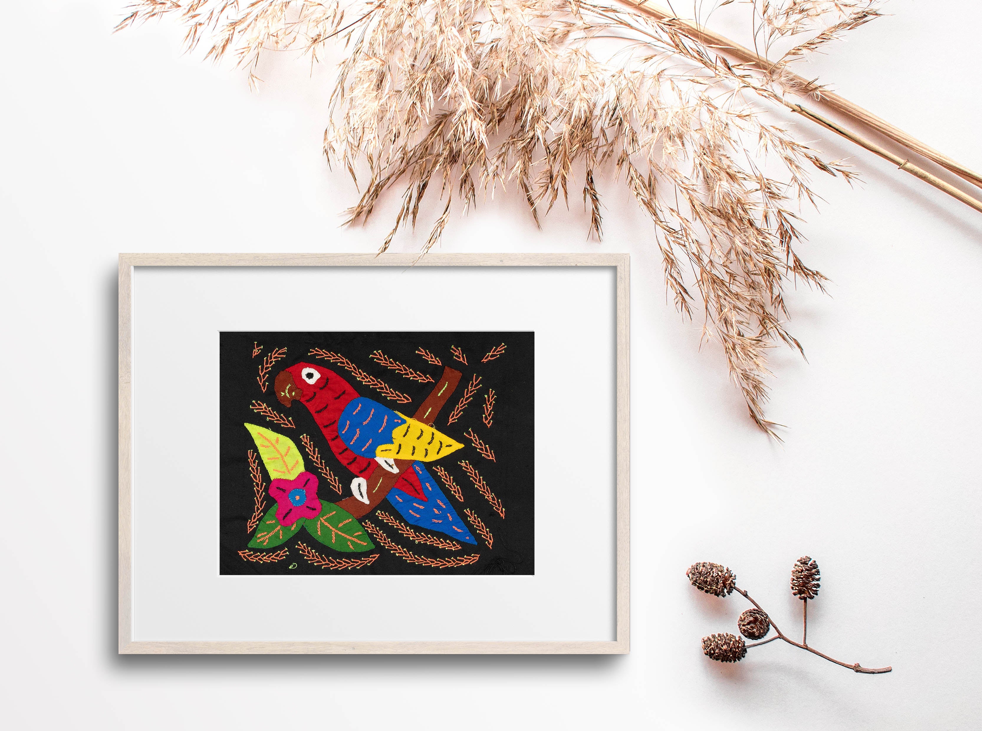 Multi-Color Parrot Bird Red And Blue Molita