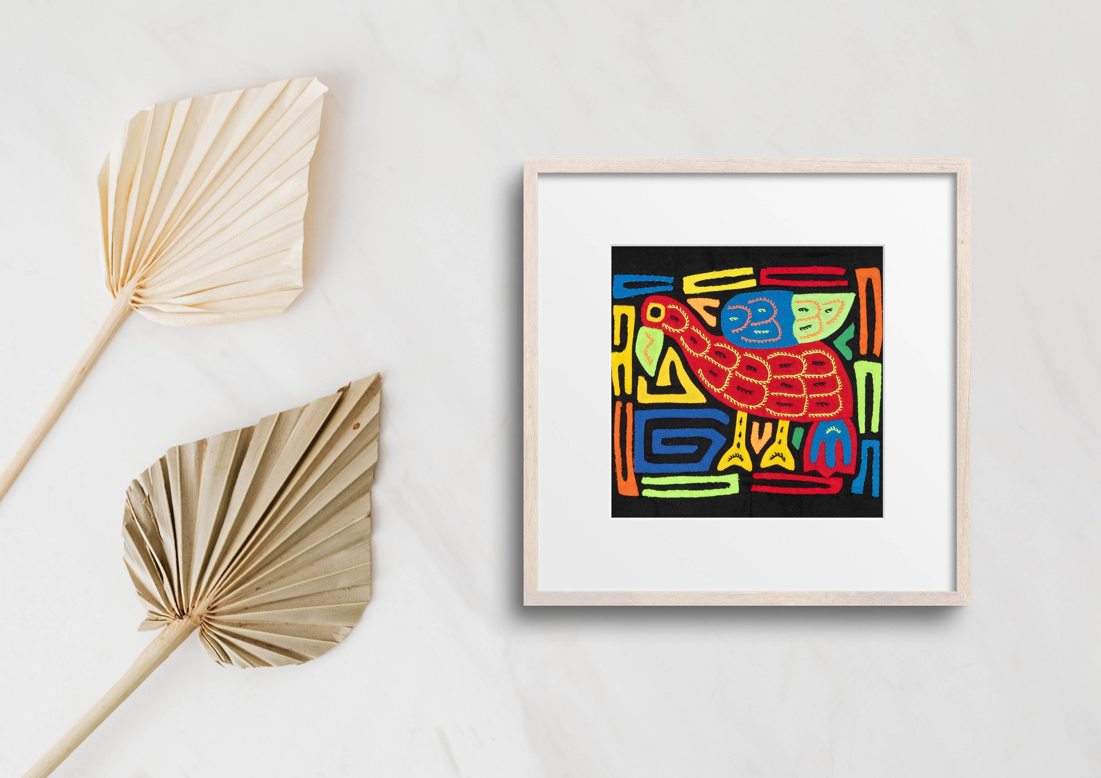Multicolor Red And Blue Bird Molita