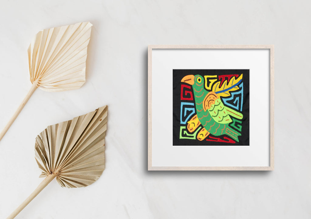 Multicolor Green And Orange Bird Molita