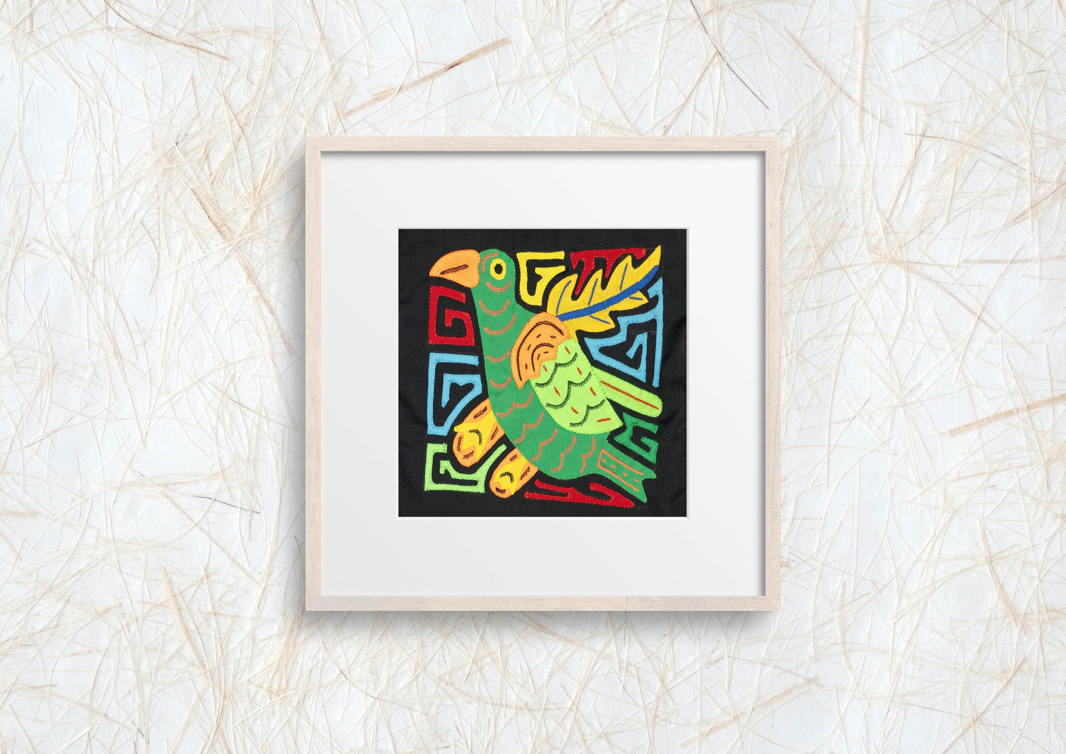 Multicolor Green And Orange Bird Molita