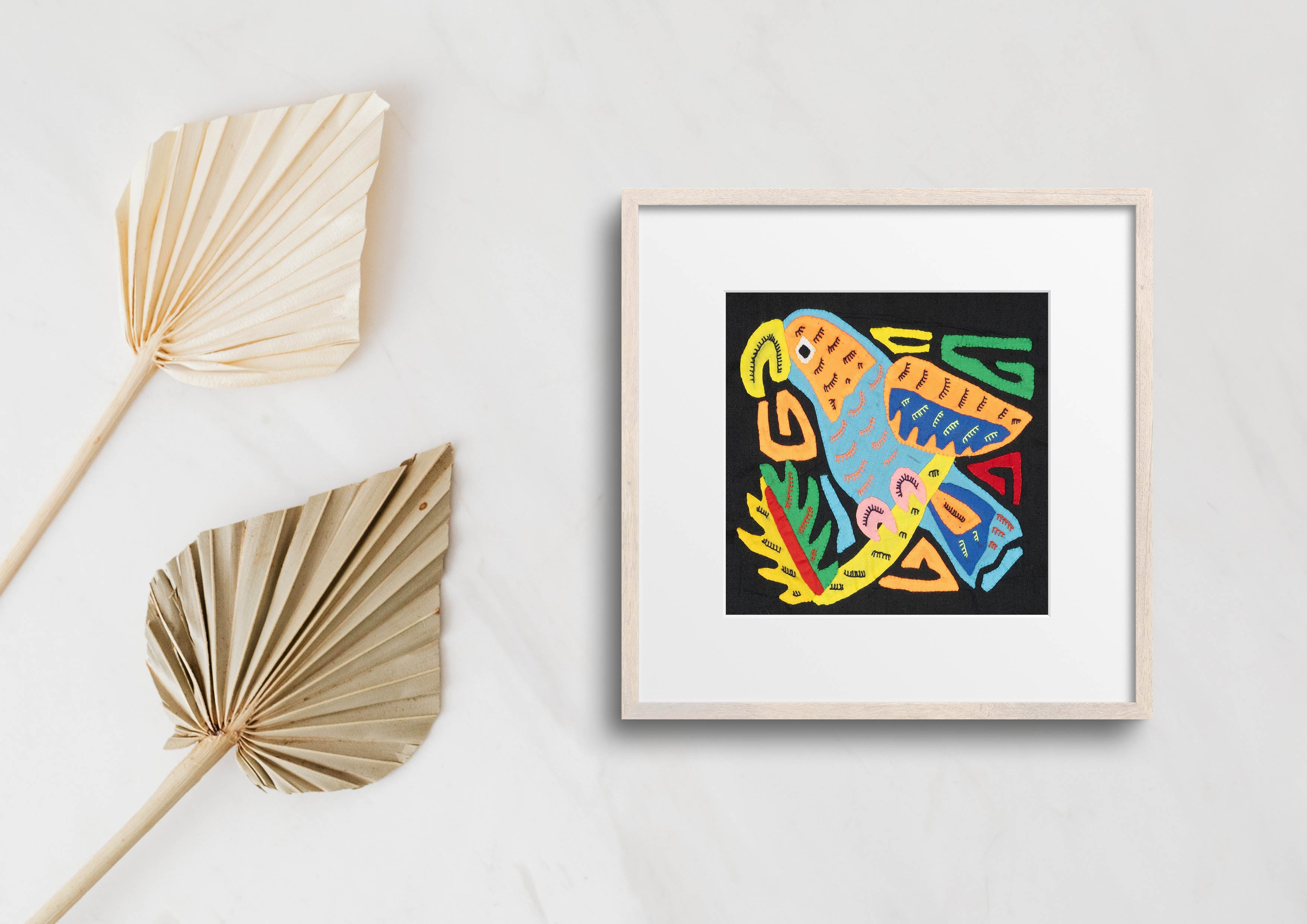 Multicolor Orange And Blue Bird Molita
