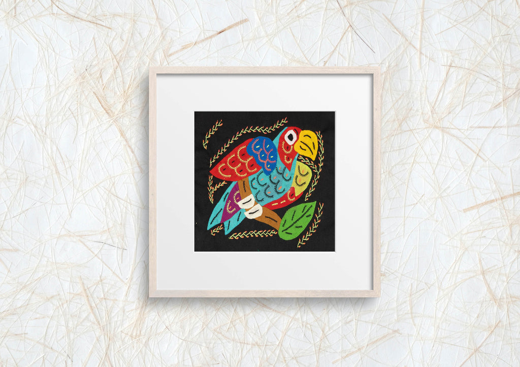 Multicolor Red And Blue Bird Molita