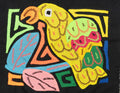 Multicolor Red Yellow And Green Bird Molita