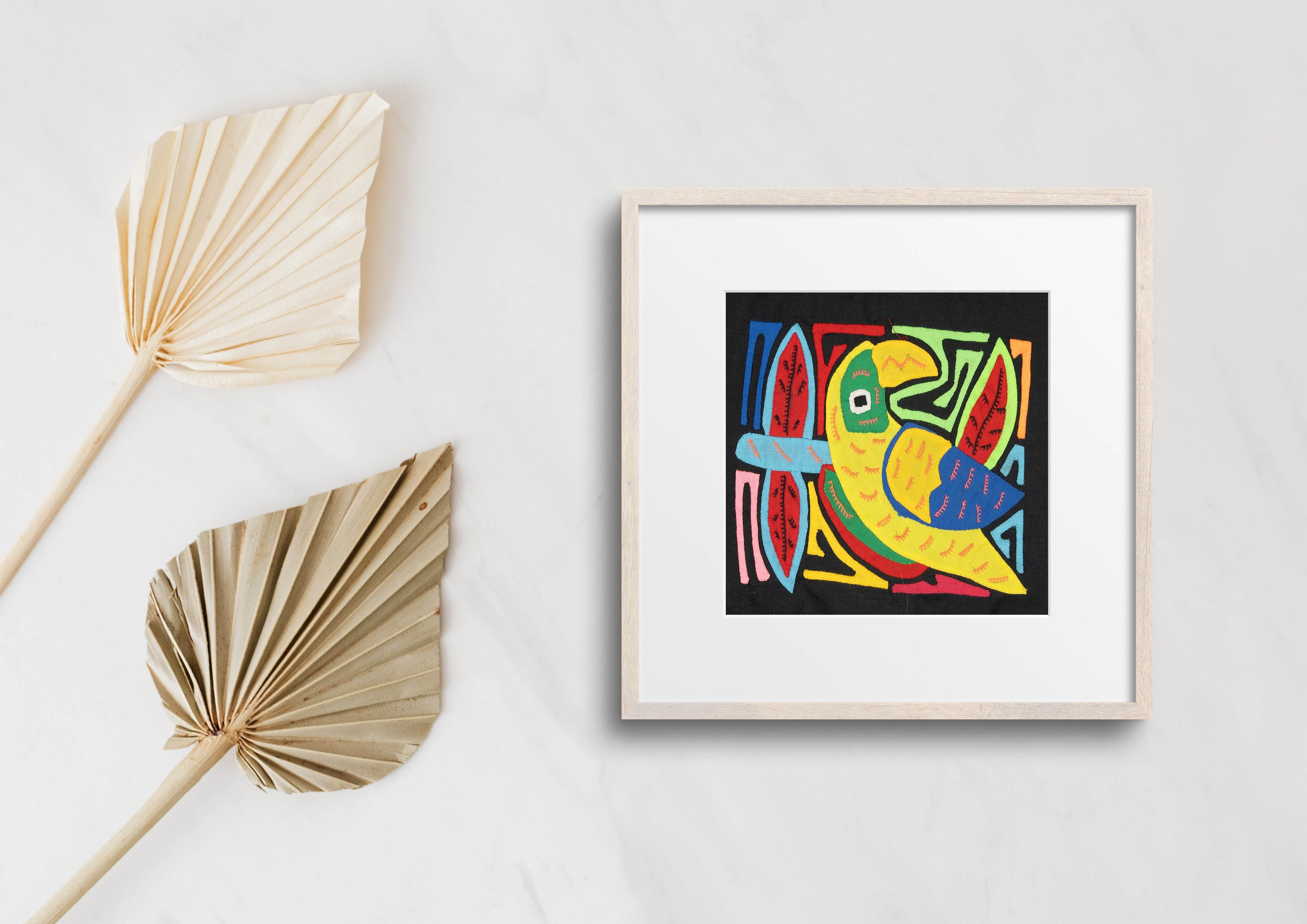 Multicolor Chartruce Red And Blue Bird Molita