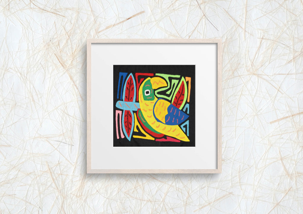 Multicolor Chartruce Red And Blue Bird Molita