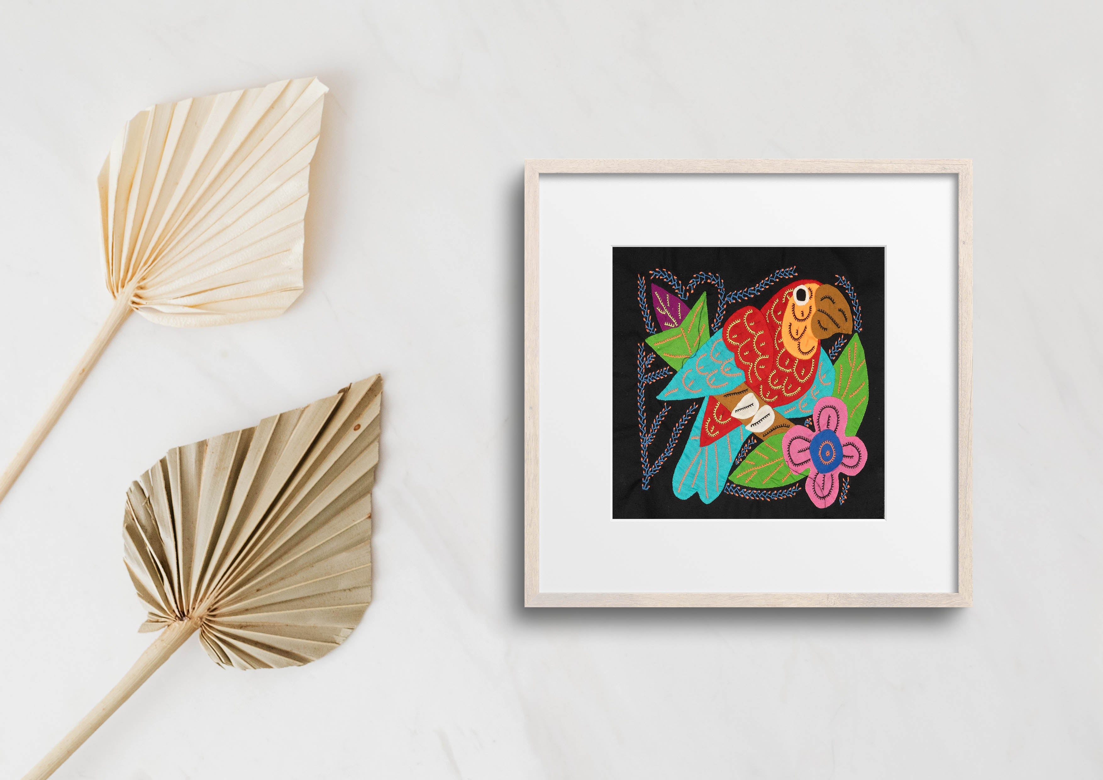 Multi-Color Parrot Bird Red And Blue Molita