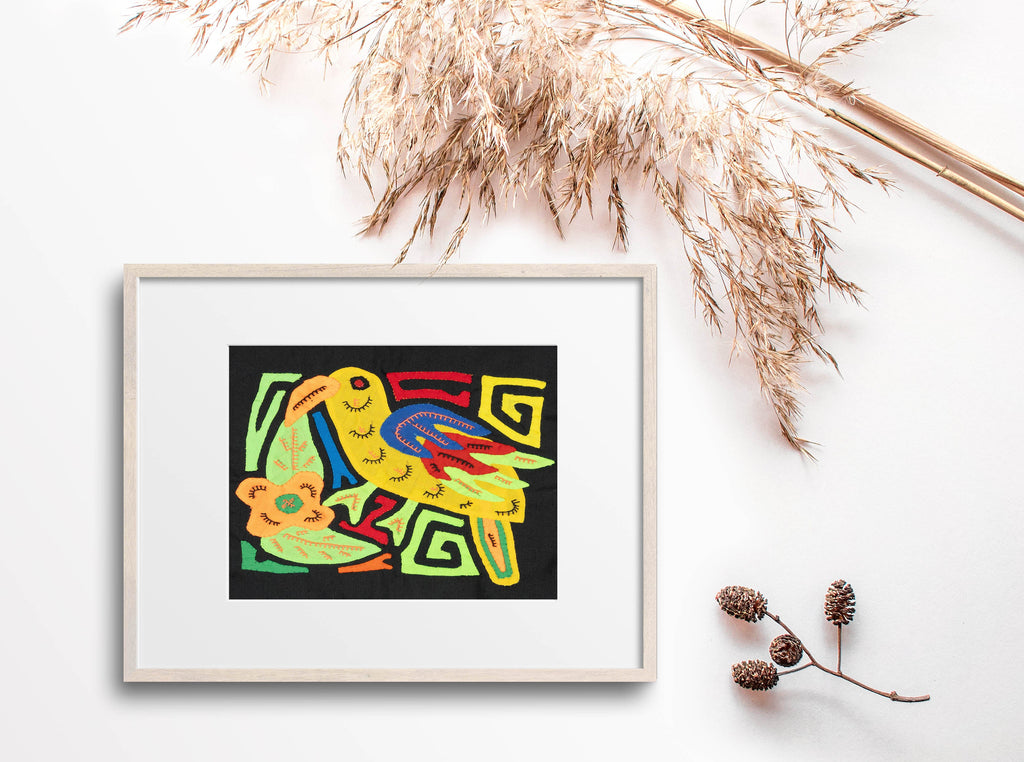 Multicolor Blue Yellow And Red Bird Molita