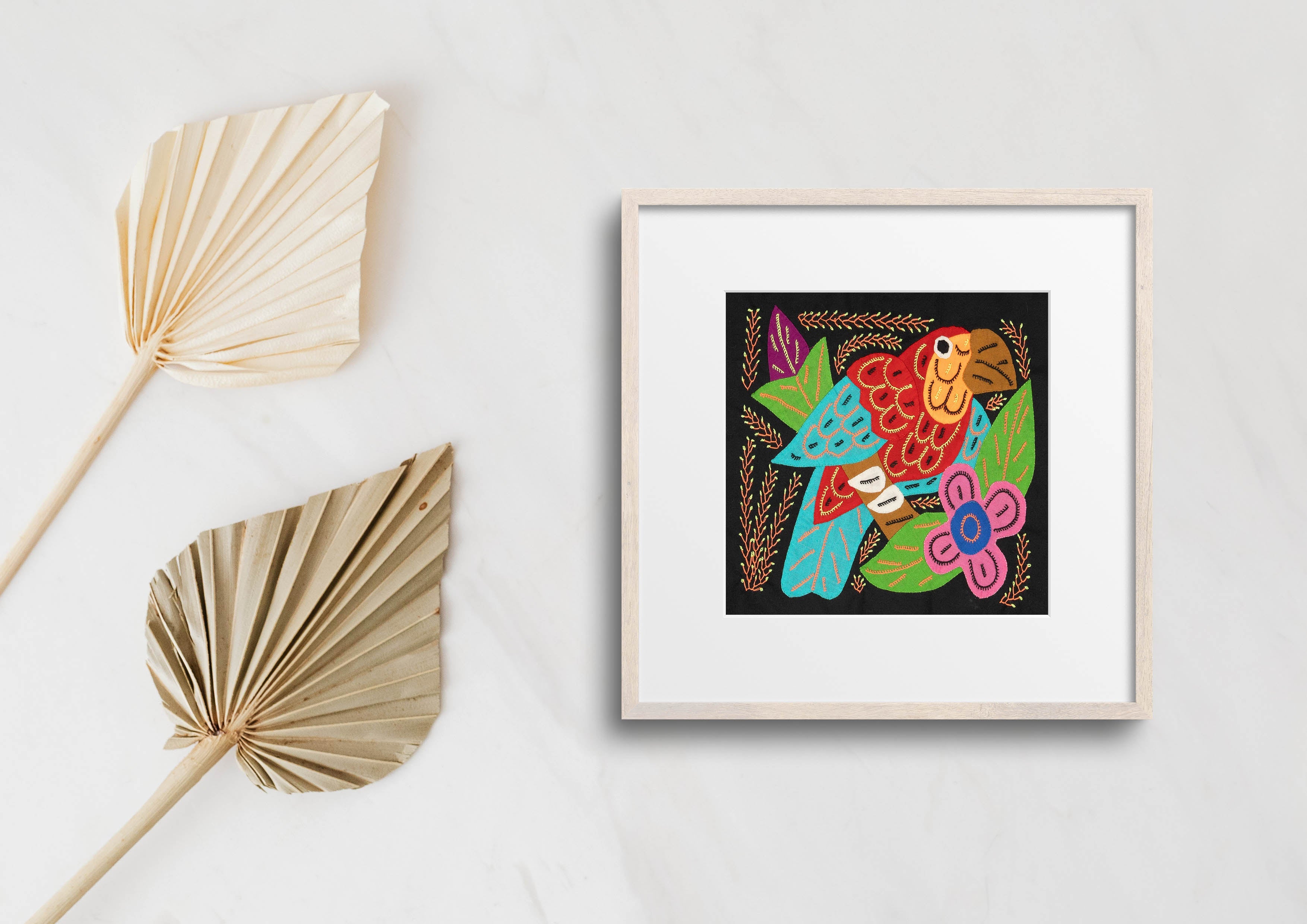 Multi-Color Parrot Bird Red And Blue Molita