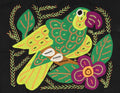 Multi-Color Parrot Bird Green And Purple Molita