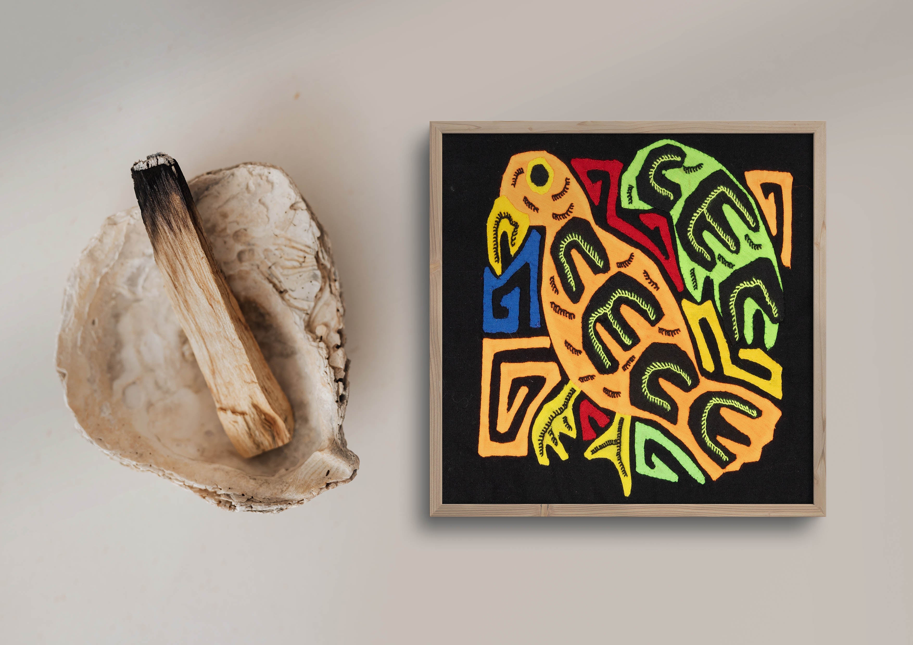 Multicolor Orange And Green Bird Molita