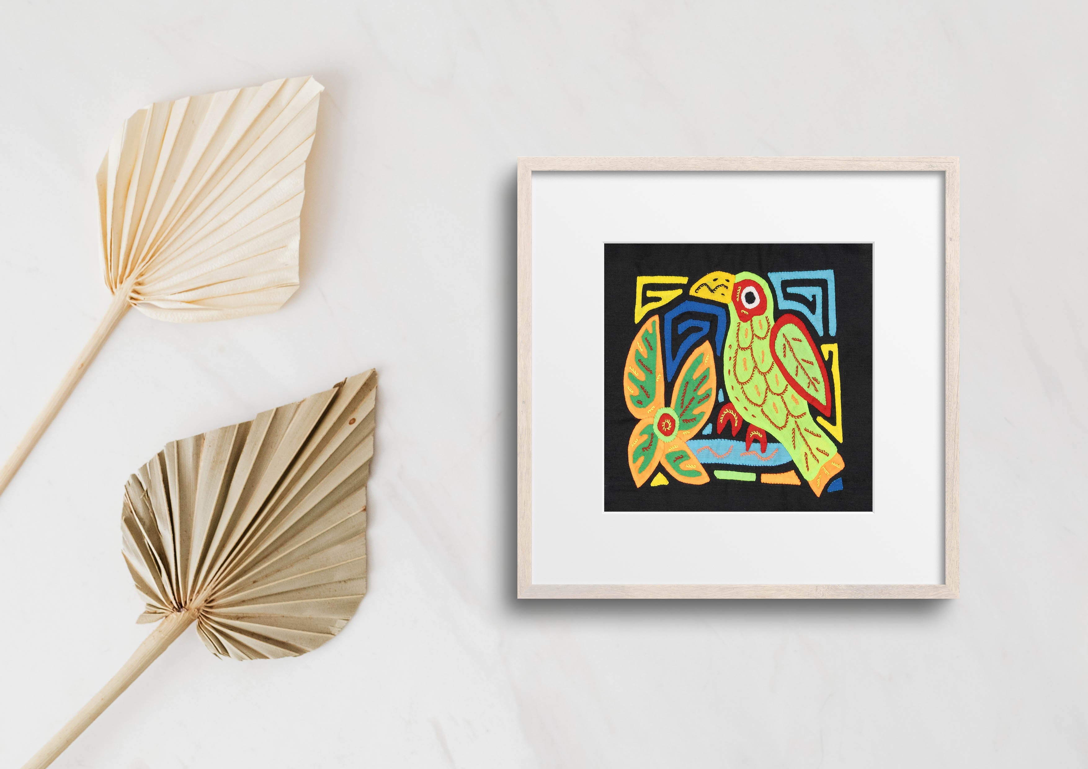 Multicolor Orange Red And Green Bird Molita