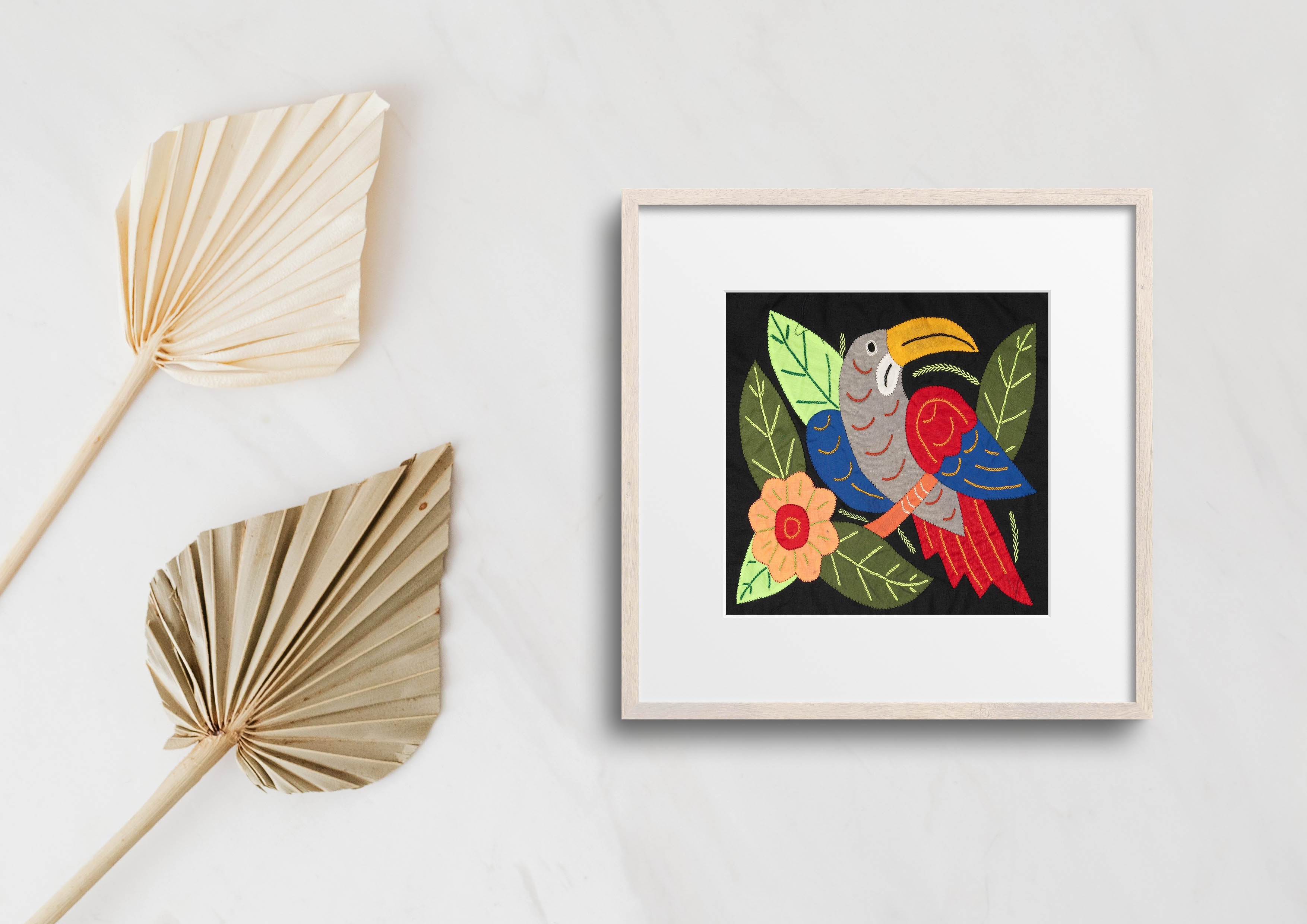 Multi-Color Bird Red And Gray Molita