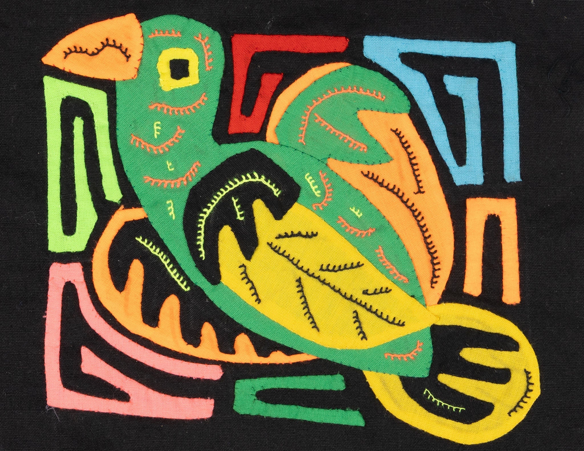 Multicolor Green Orange And Yellow Bird Molita