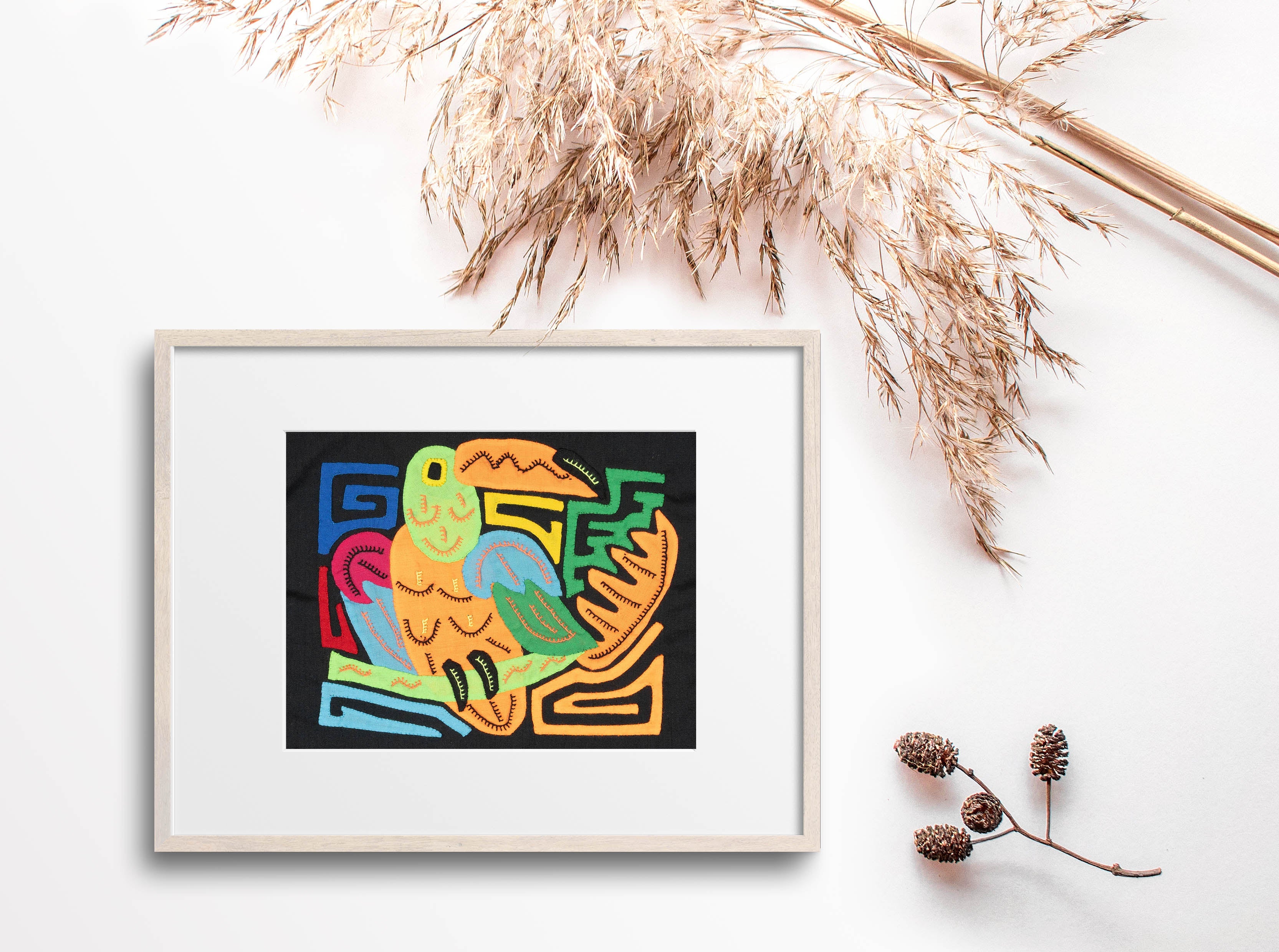Multicolor Orange Green And Blue Molita