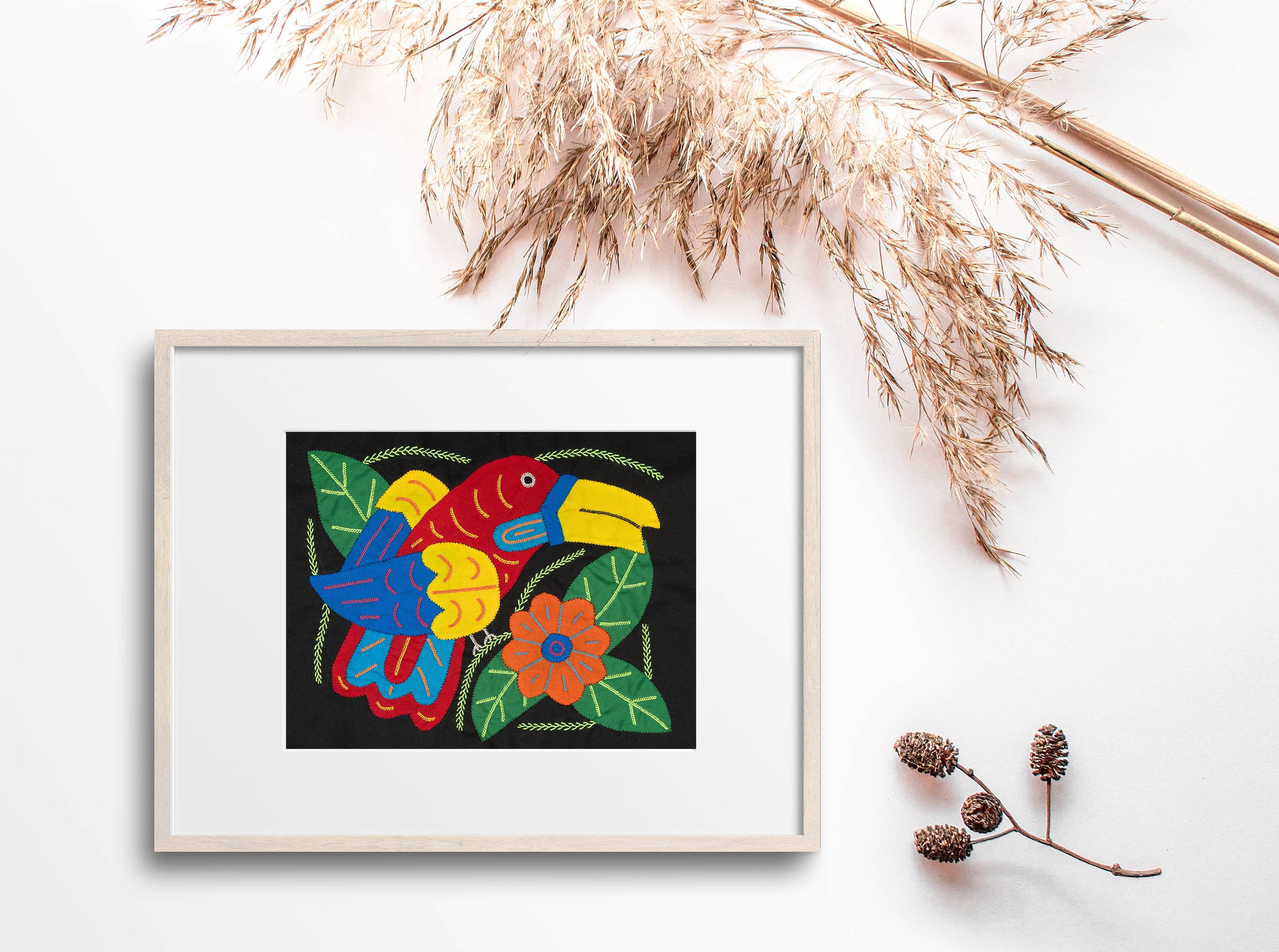 Multi-Color Toucan Bird Red And Blue Molita