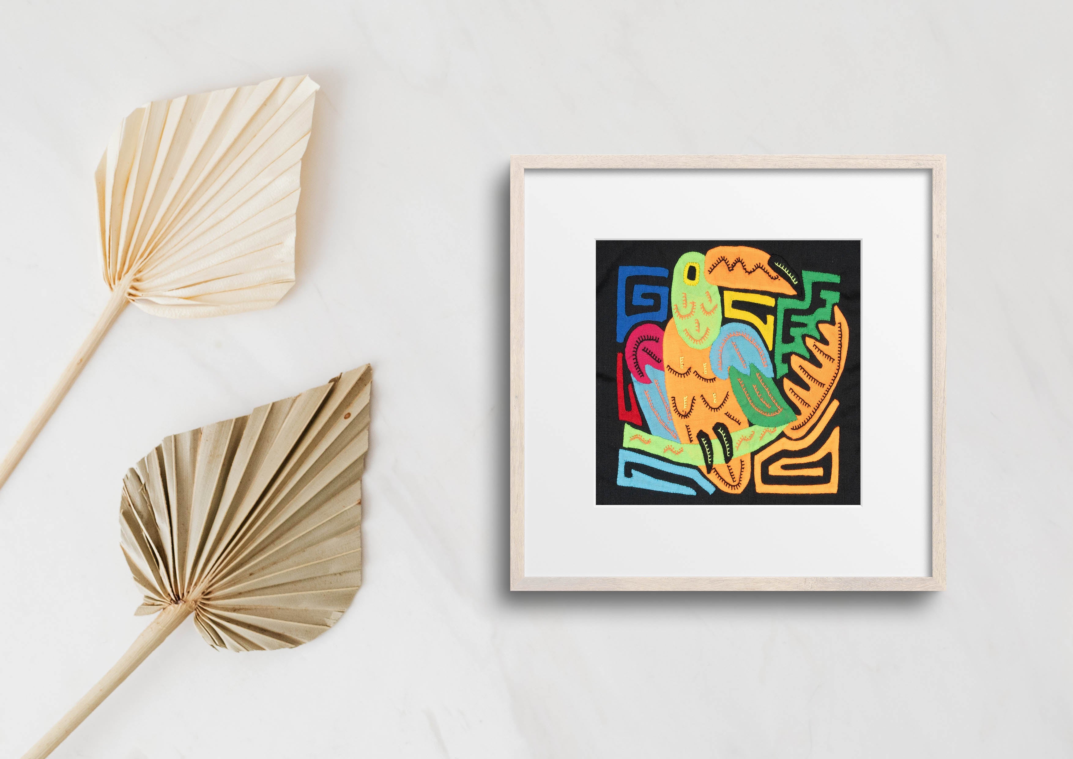 Multicolor Orange Green And Blue Molita