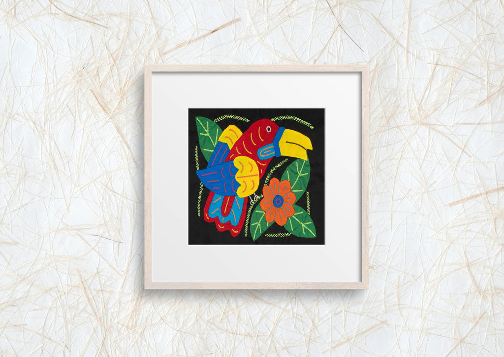 Multi-Color Toucan Bird Red And Blue Molita