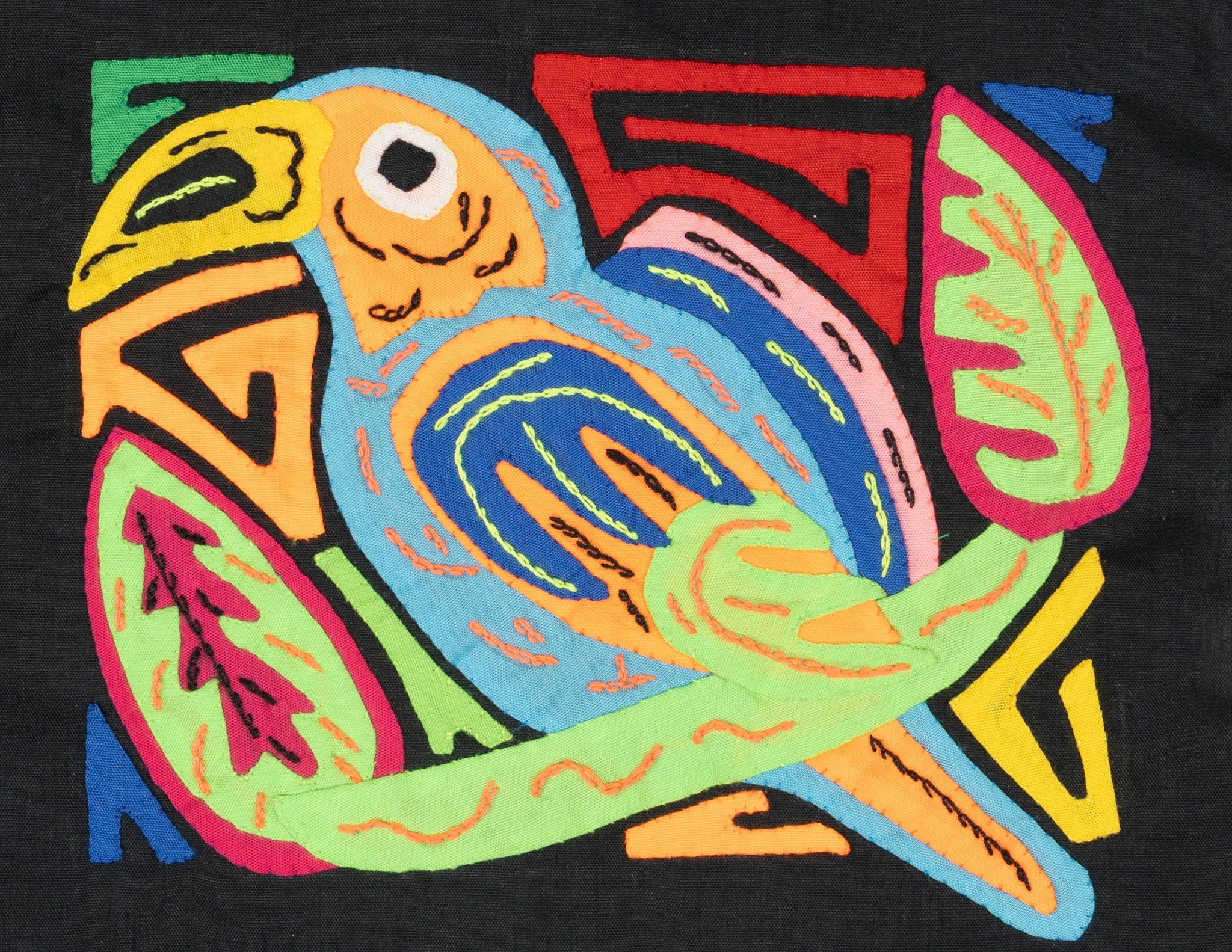 Multicolor Orange Red And Blue Bird Molita