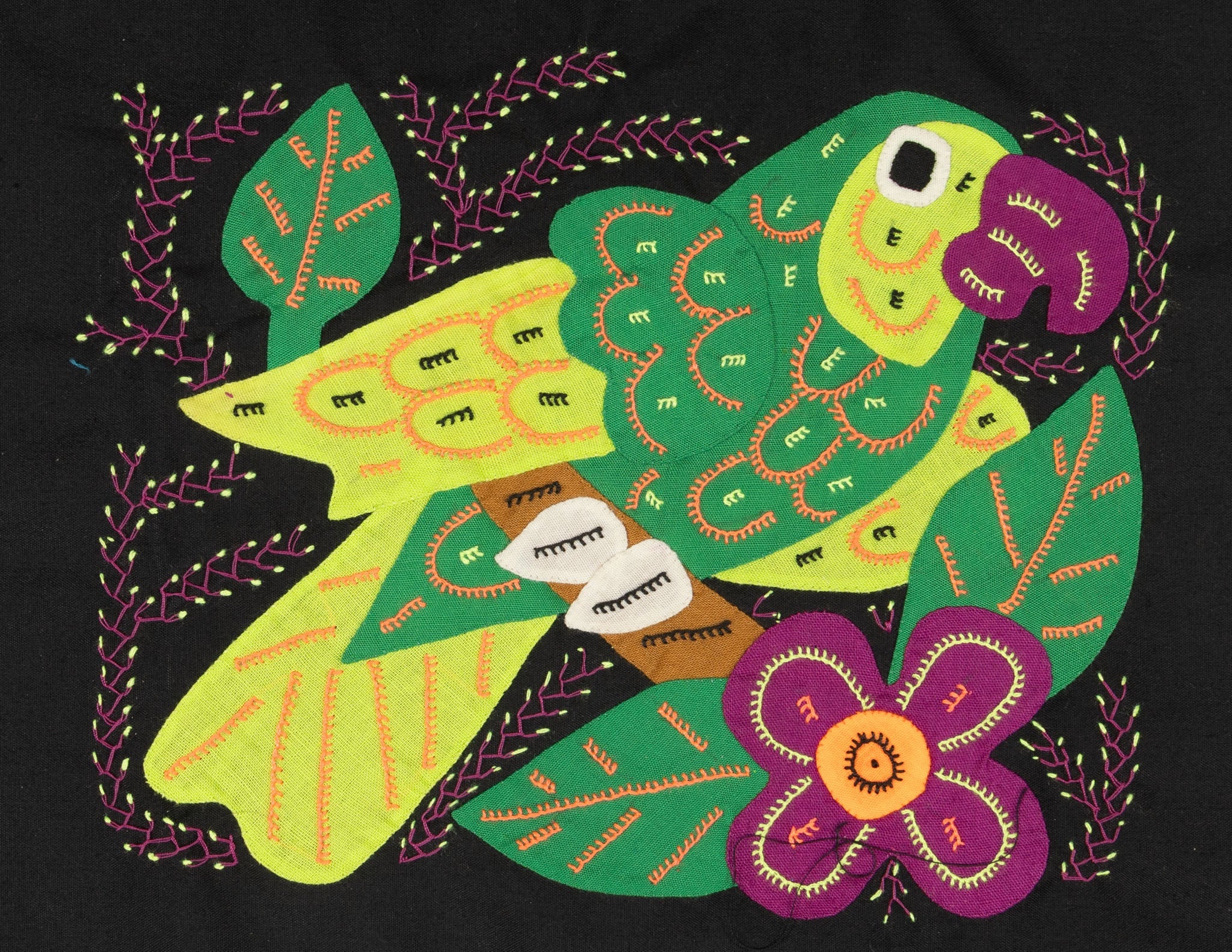 Multi-Color Parrot Bird Green And Purple Molita