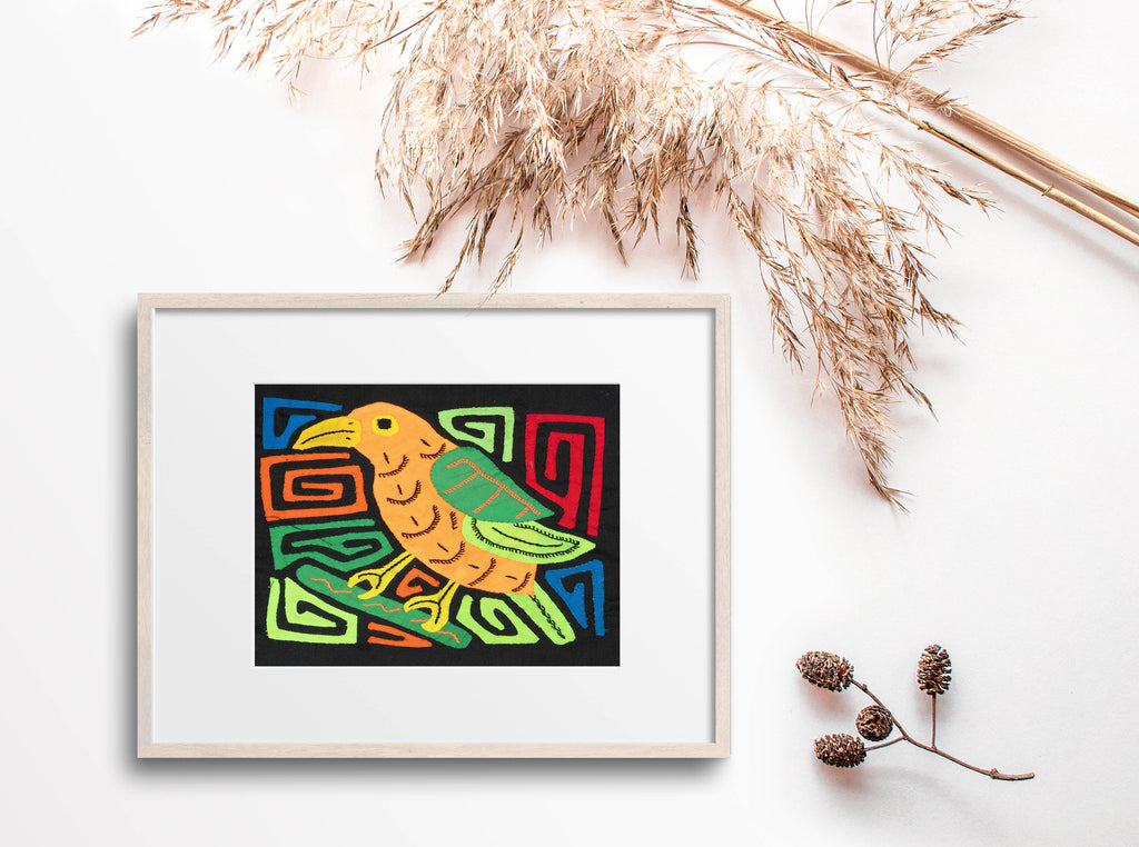 Multicolor Orange Red And Green Bird Molita