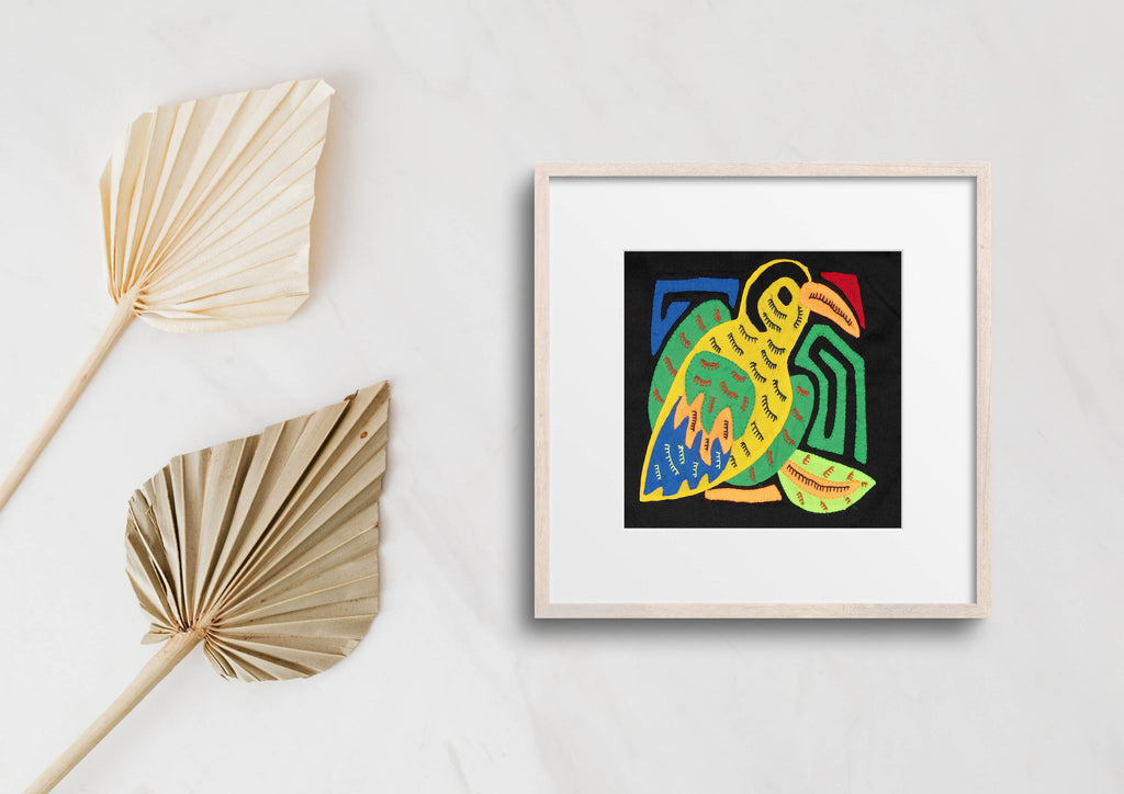 Multicolor Green Blue And Yellow Bird Molita