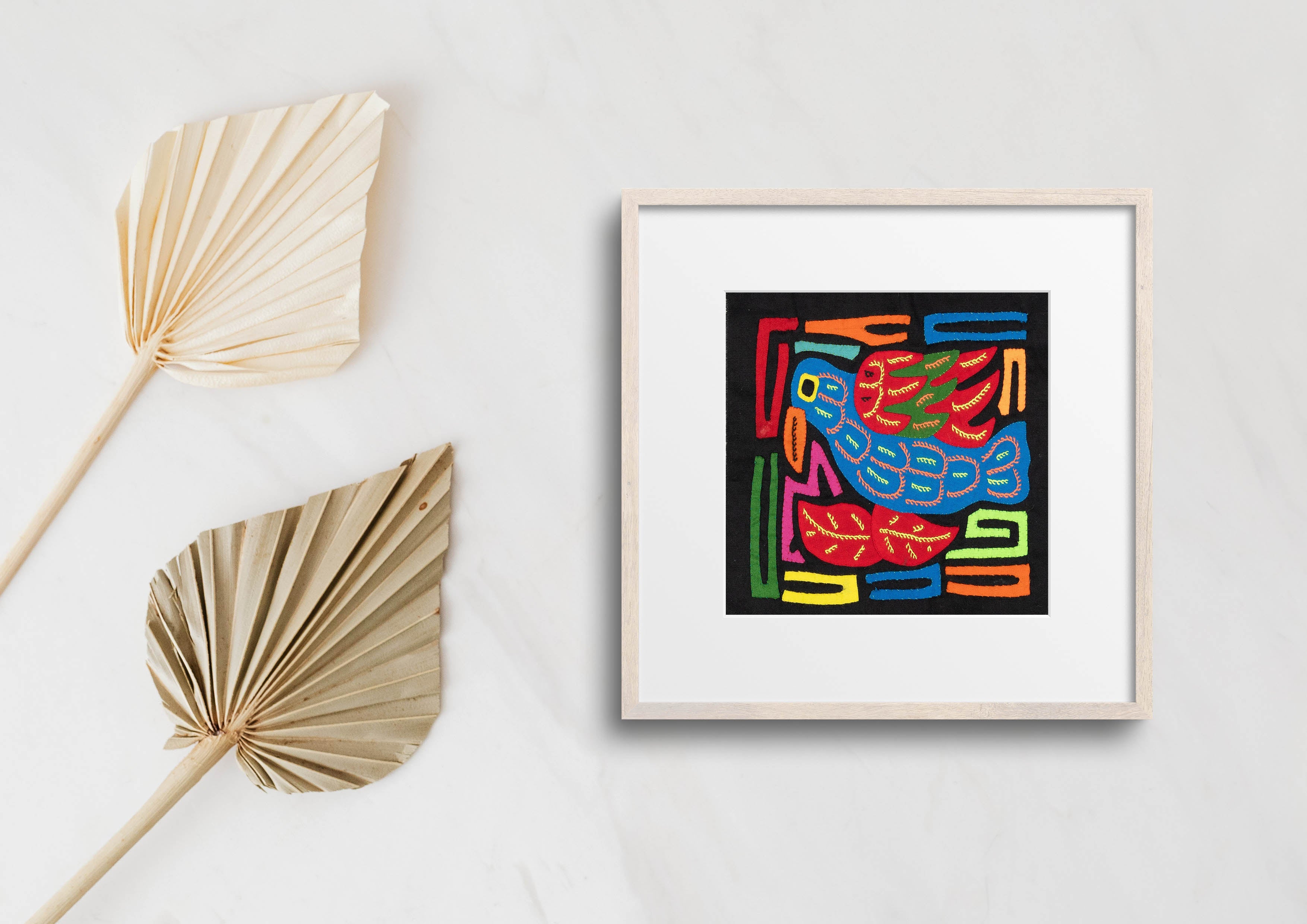 Multicolor Red And Blue Bird Molita
