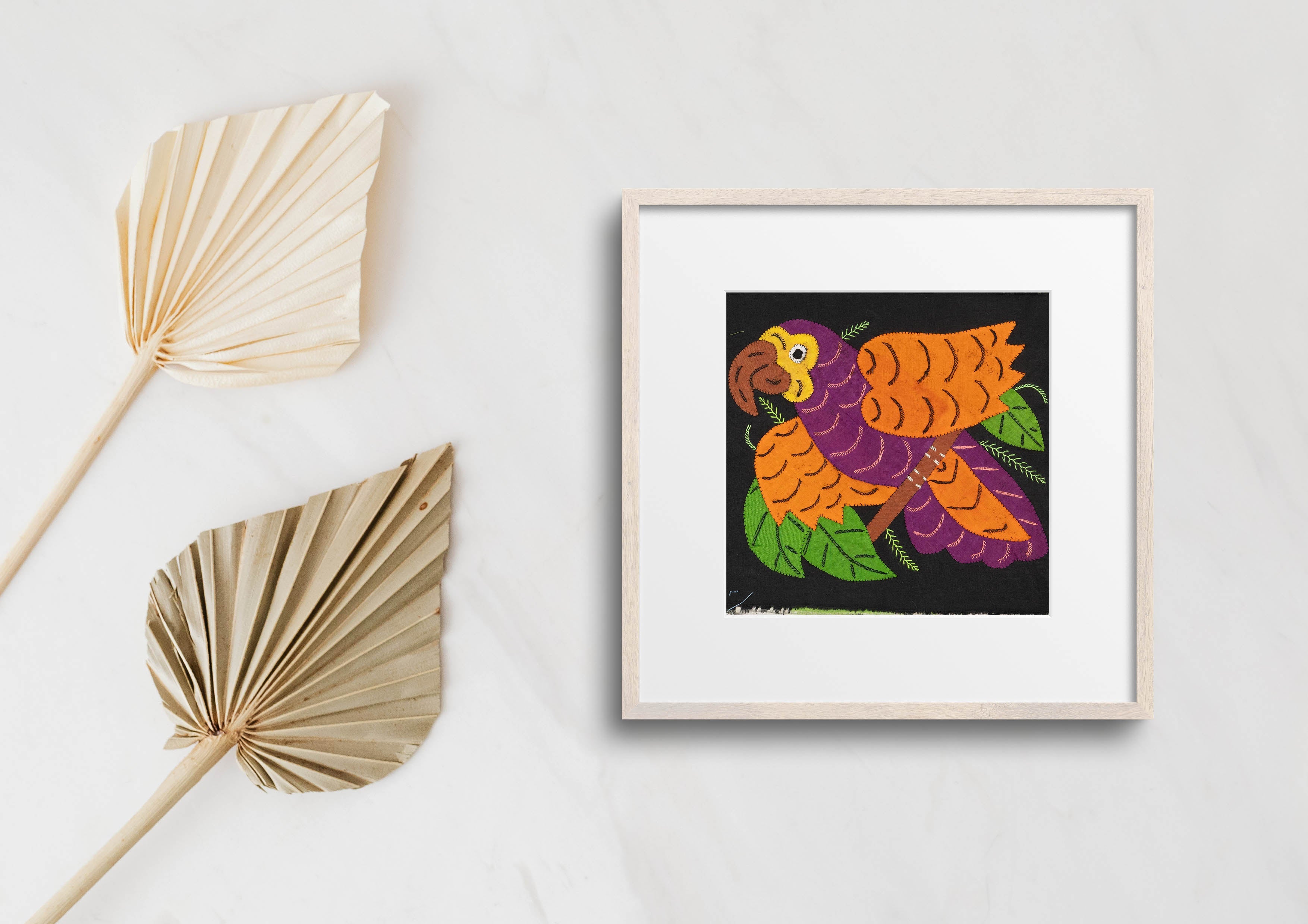 Multi-Color Parrot Bird Purple And Orange Molita