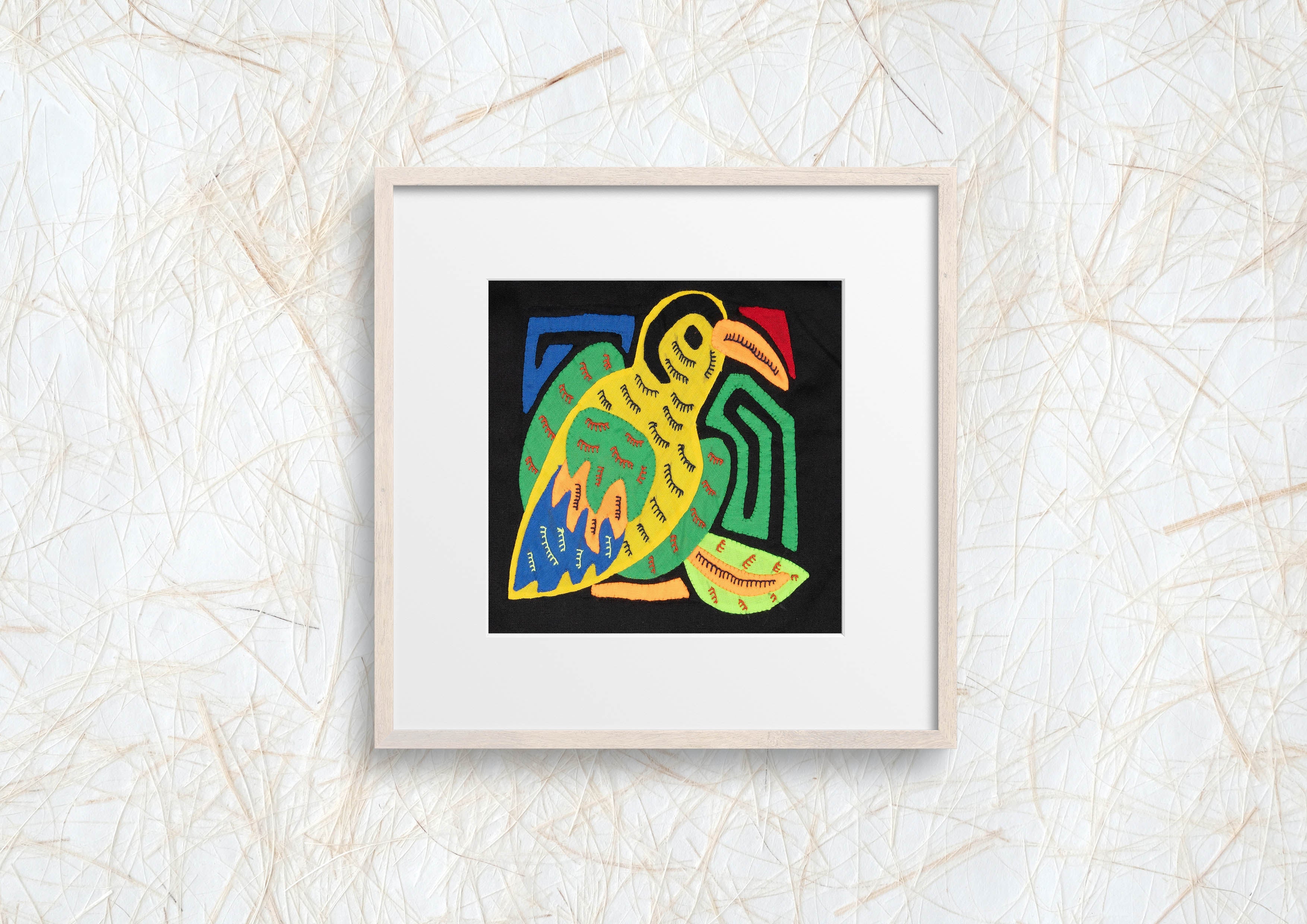 Multicolor Green Blue And Yellow Bird Molita