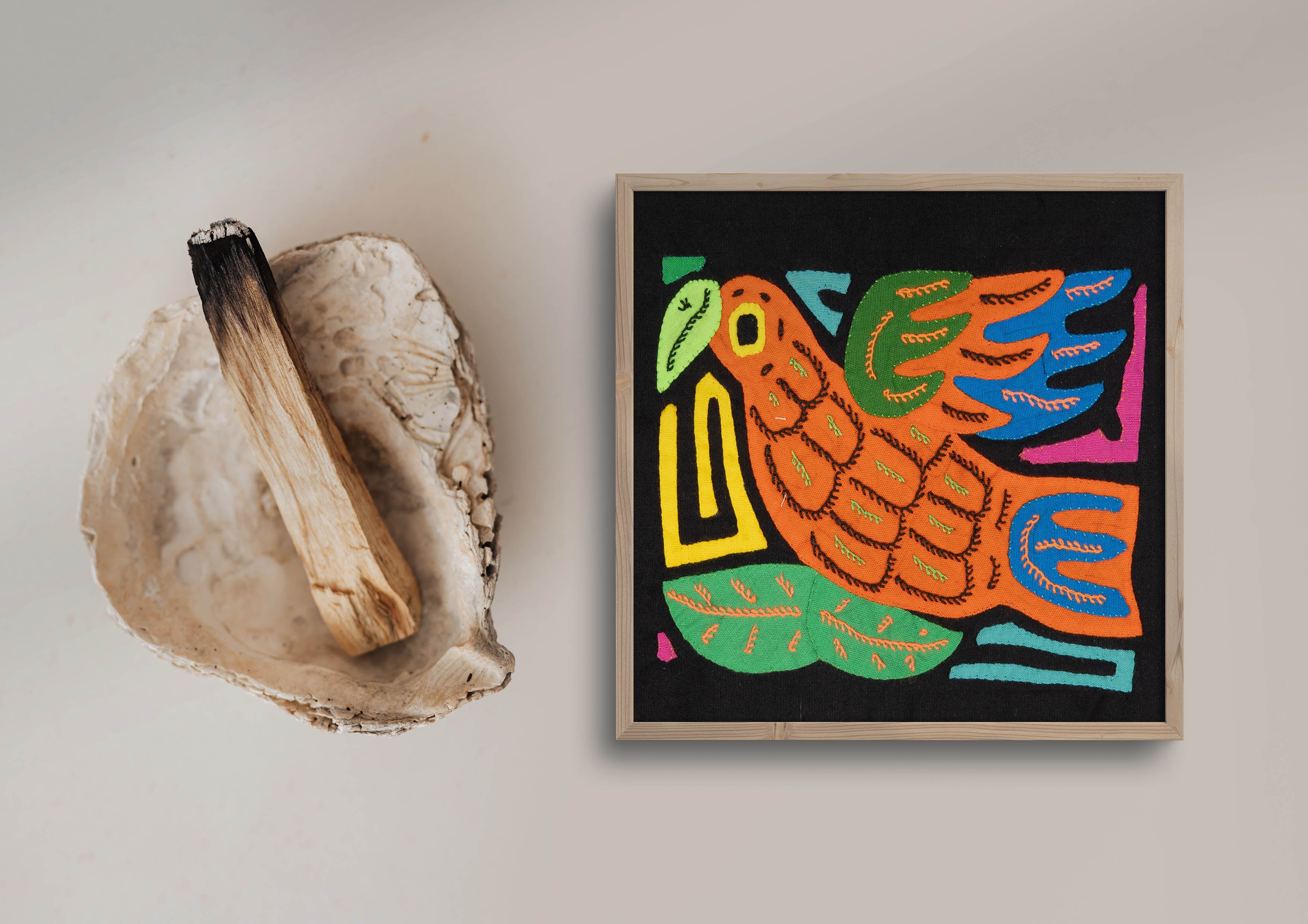 Multicolor Orange Blue And Green Bird Molita