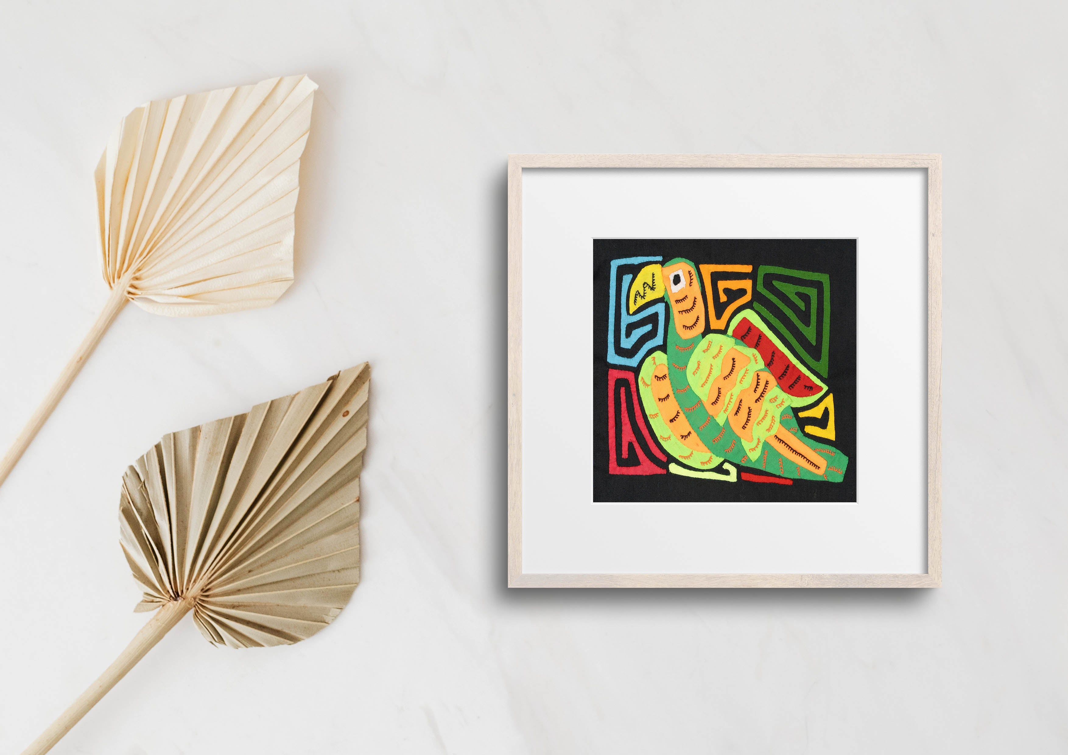 Multicolor Orange Red And Green Bird Molita