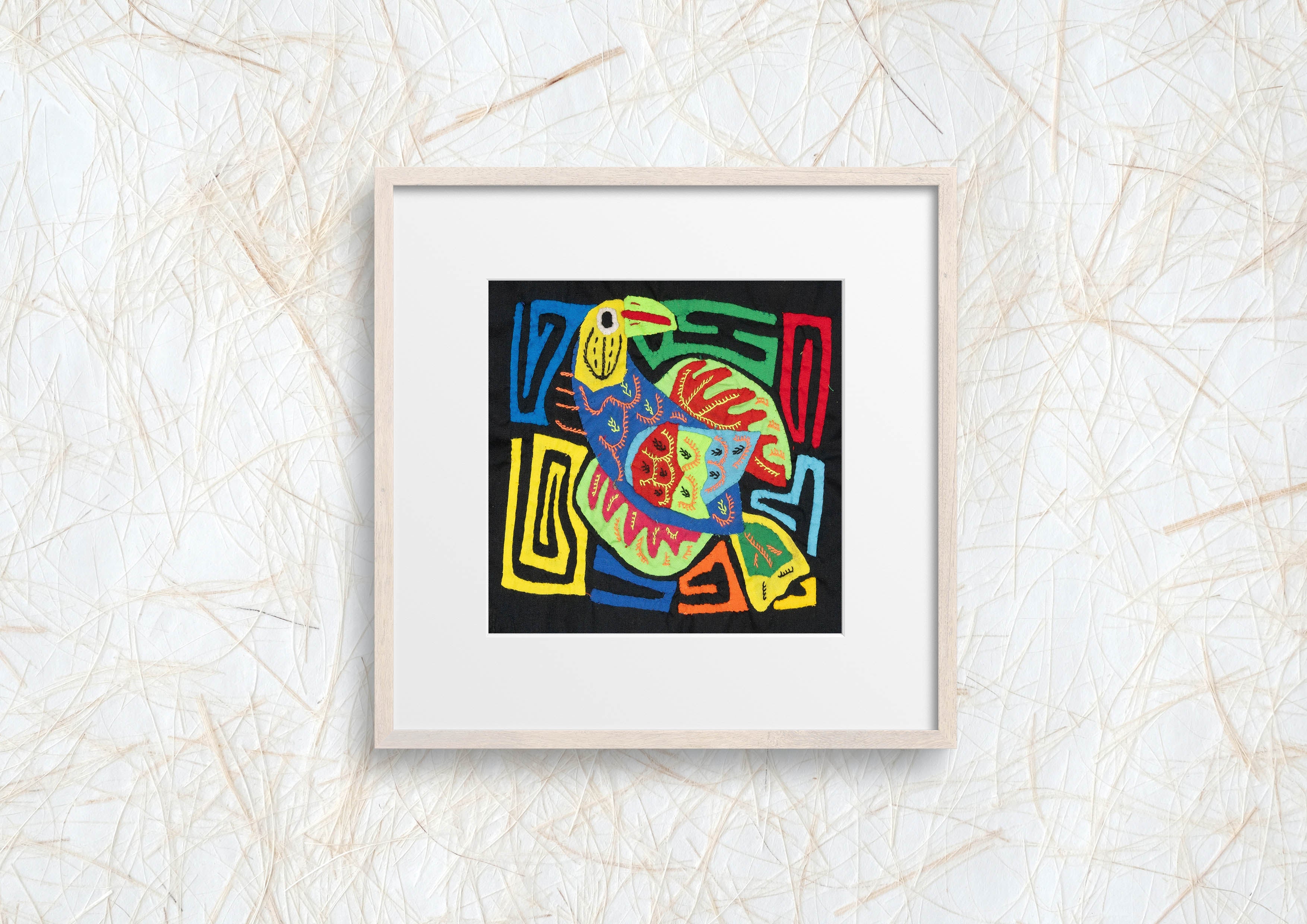 Multicolor Blue Red And Yellow Bird Molita