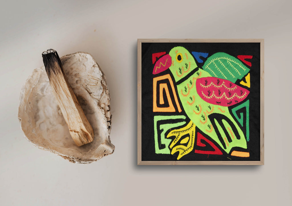 Multicolor Green And Red Bird Molita