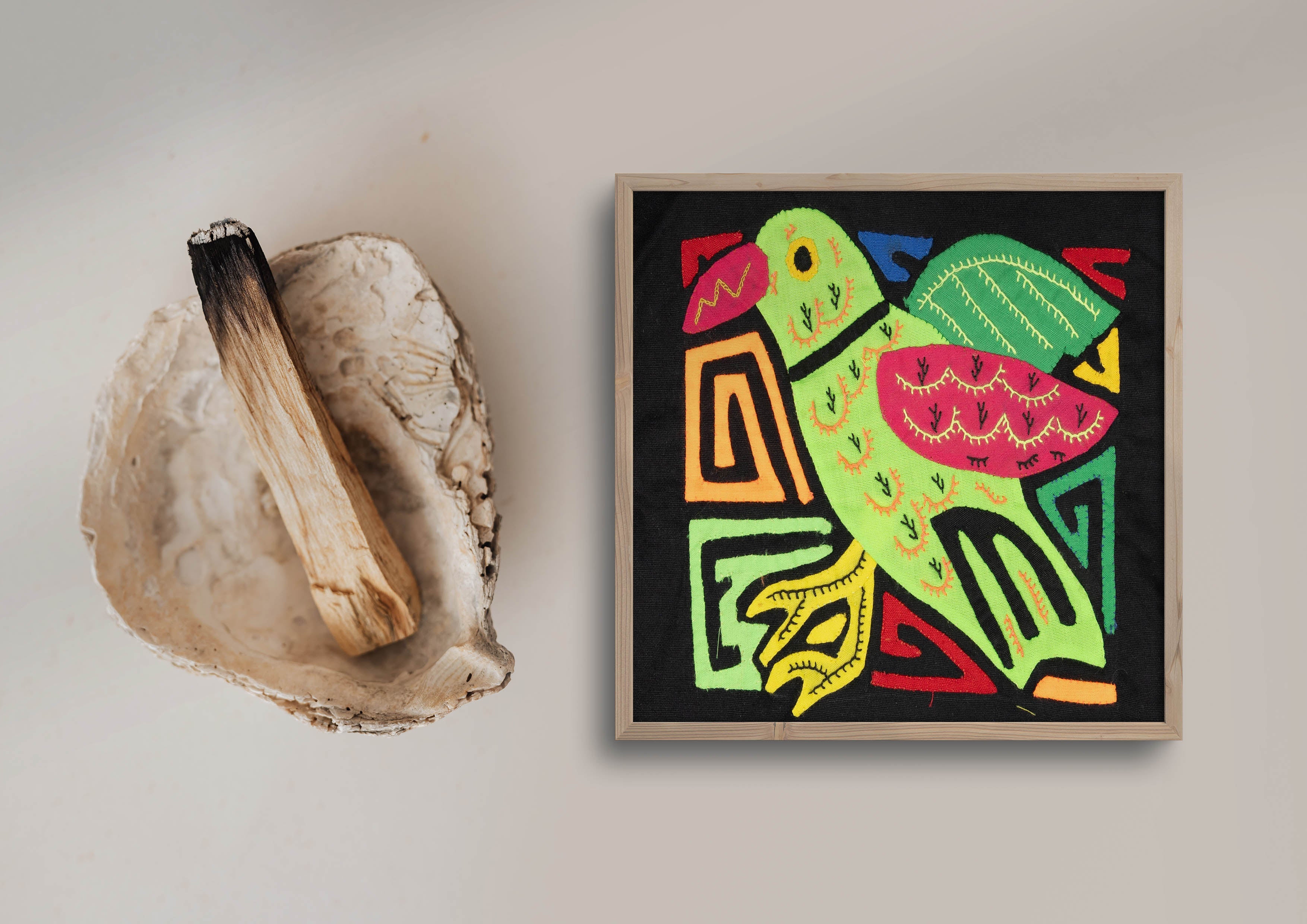Multicolor Green And Red Bird Molita